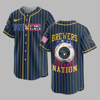 M.brewers | M.l.b Usa Flag Edition Premium Baseball Jersey
