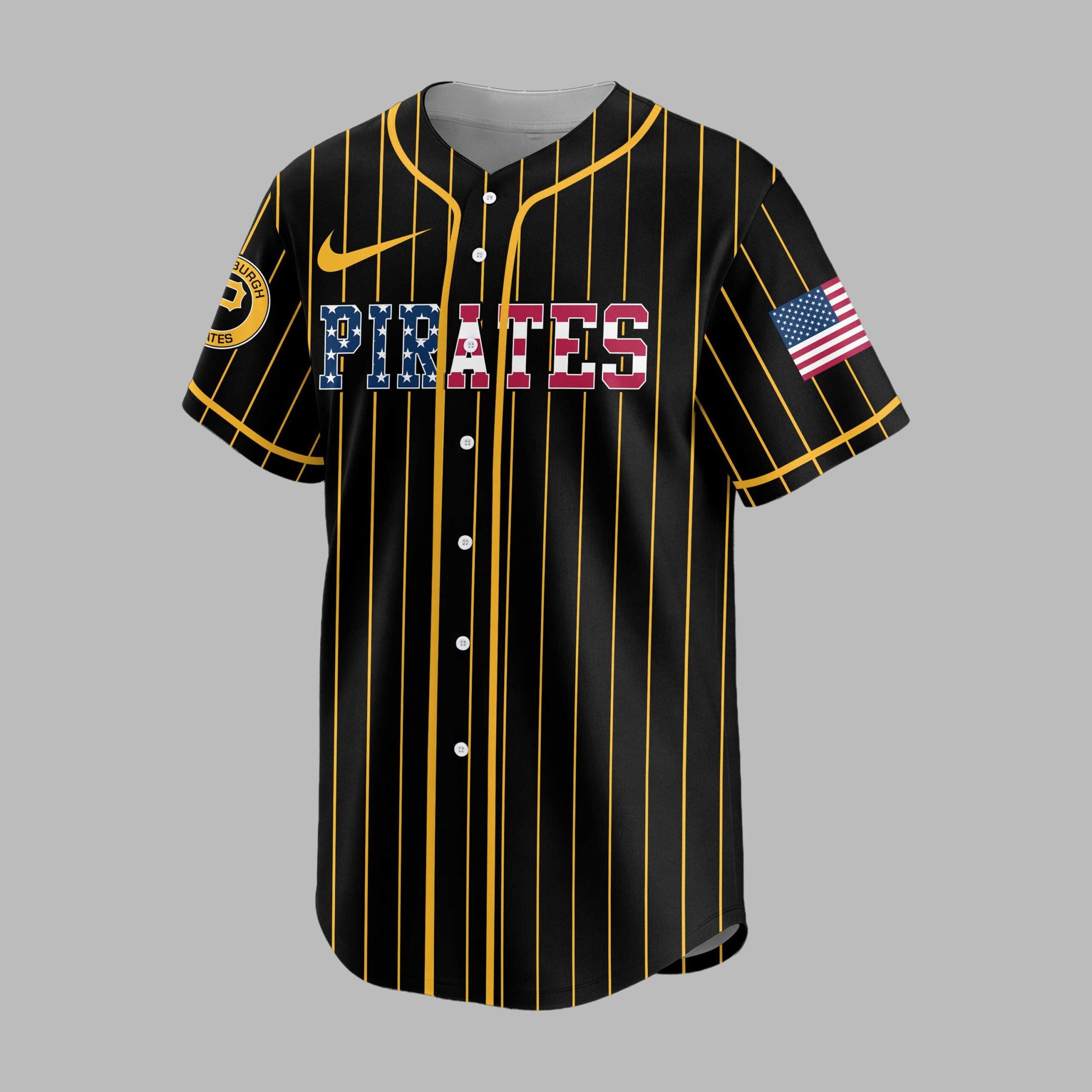 P.pirates | M.l.b Usa Flag Edition Premium Baseball Jersey