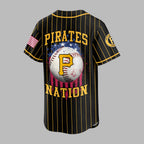 P.pirates | M.l.b Usa Flag Edition Premium Baseball Jersey
