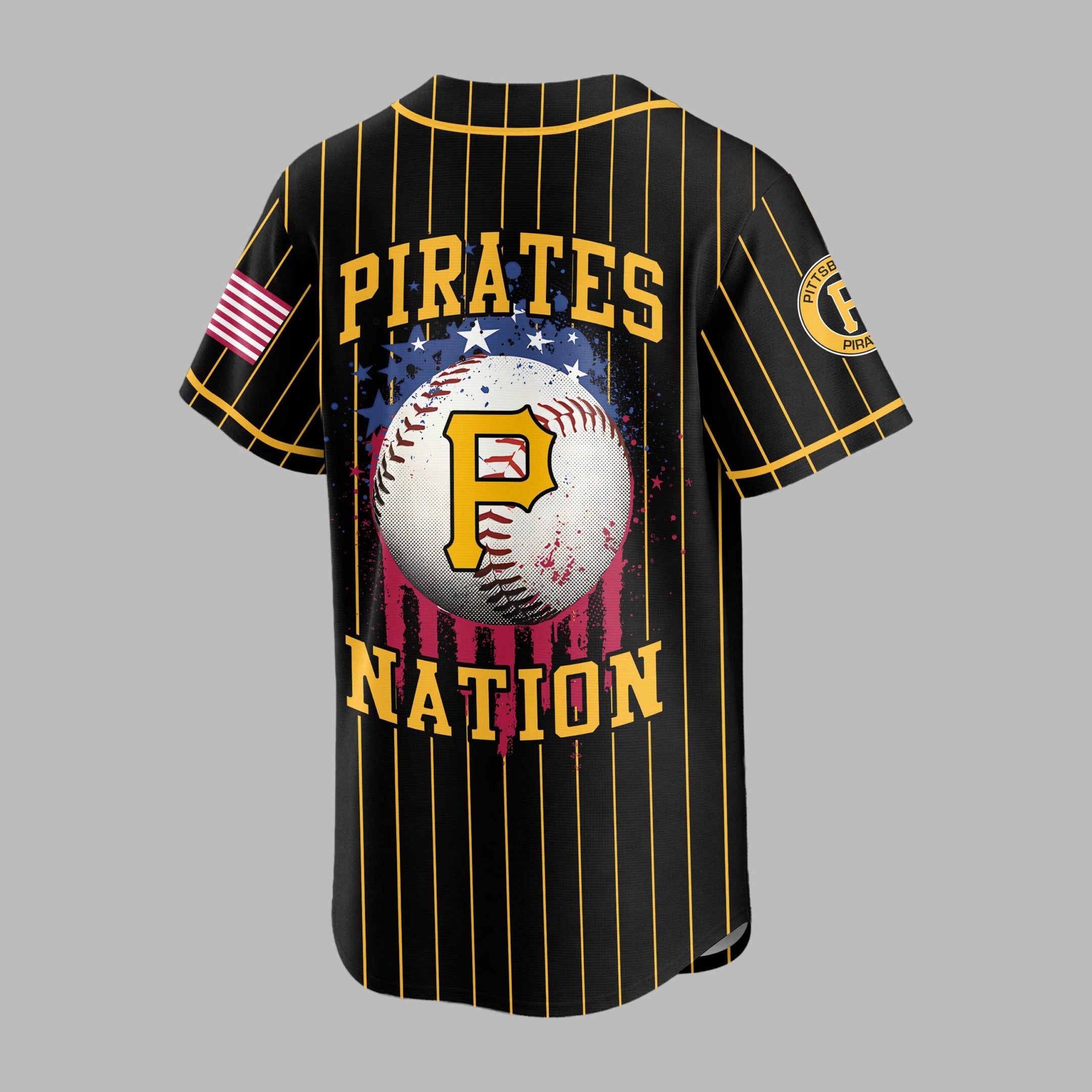 P.pirates | M.l.b Usa Flag Edition Premium Baseball Jersey