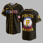 P.pirates | M.l.b Usa Flag Edition Premium Baseball Jersey