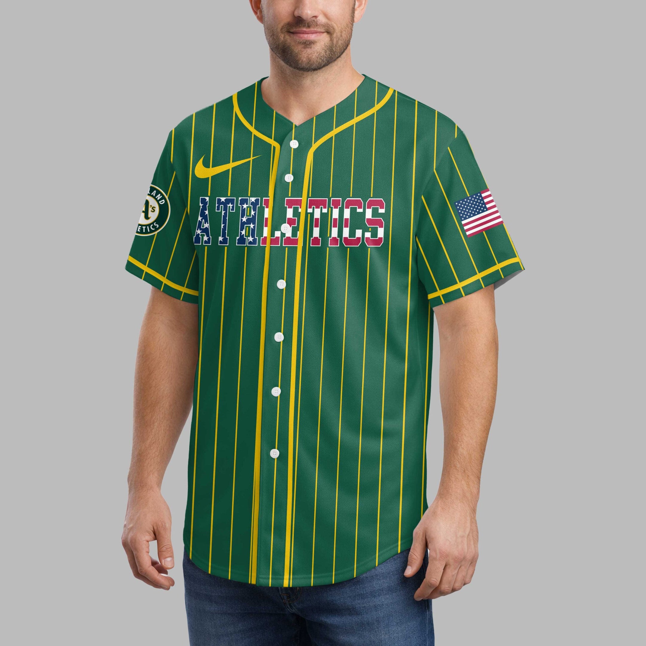 O.athletics | M.l.b Usa Flag Edition Premium Baseball Jersey