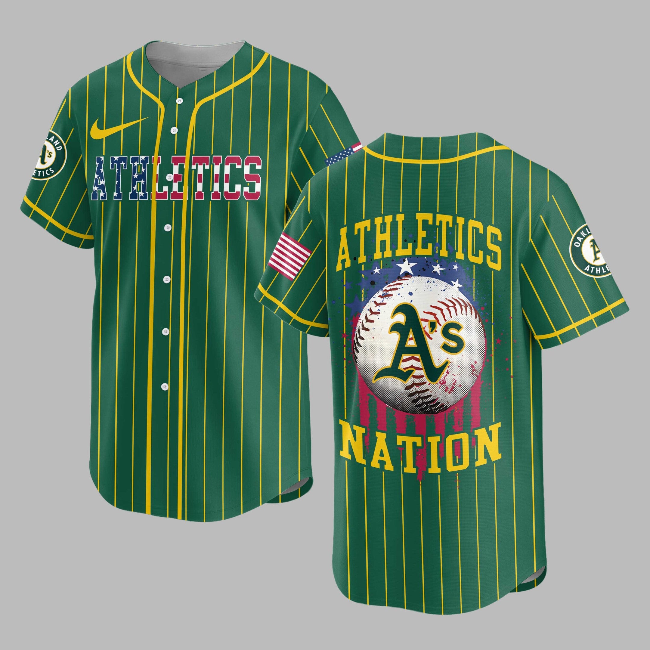O.athletics | M.l.b Usa Flag Edition Premium Baseball Jersey