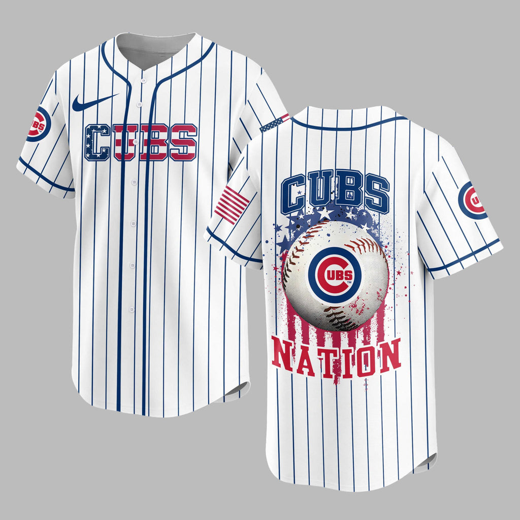 C.cubs | M.l.b Usa Flag Edition Premium Baseball Jersey