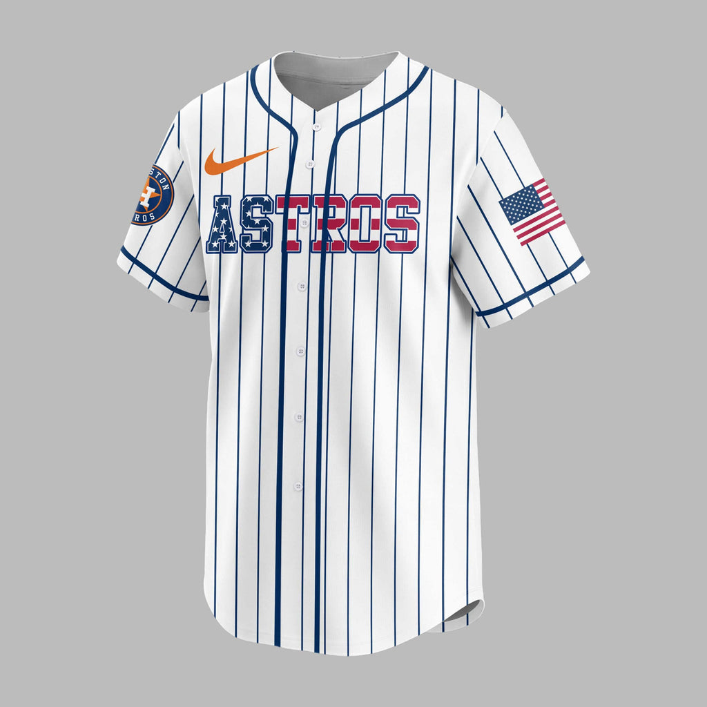 H.astros | M.l.b Usa Flag Edition Premium Baseball Jersey