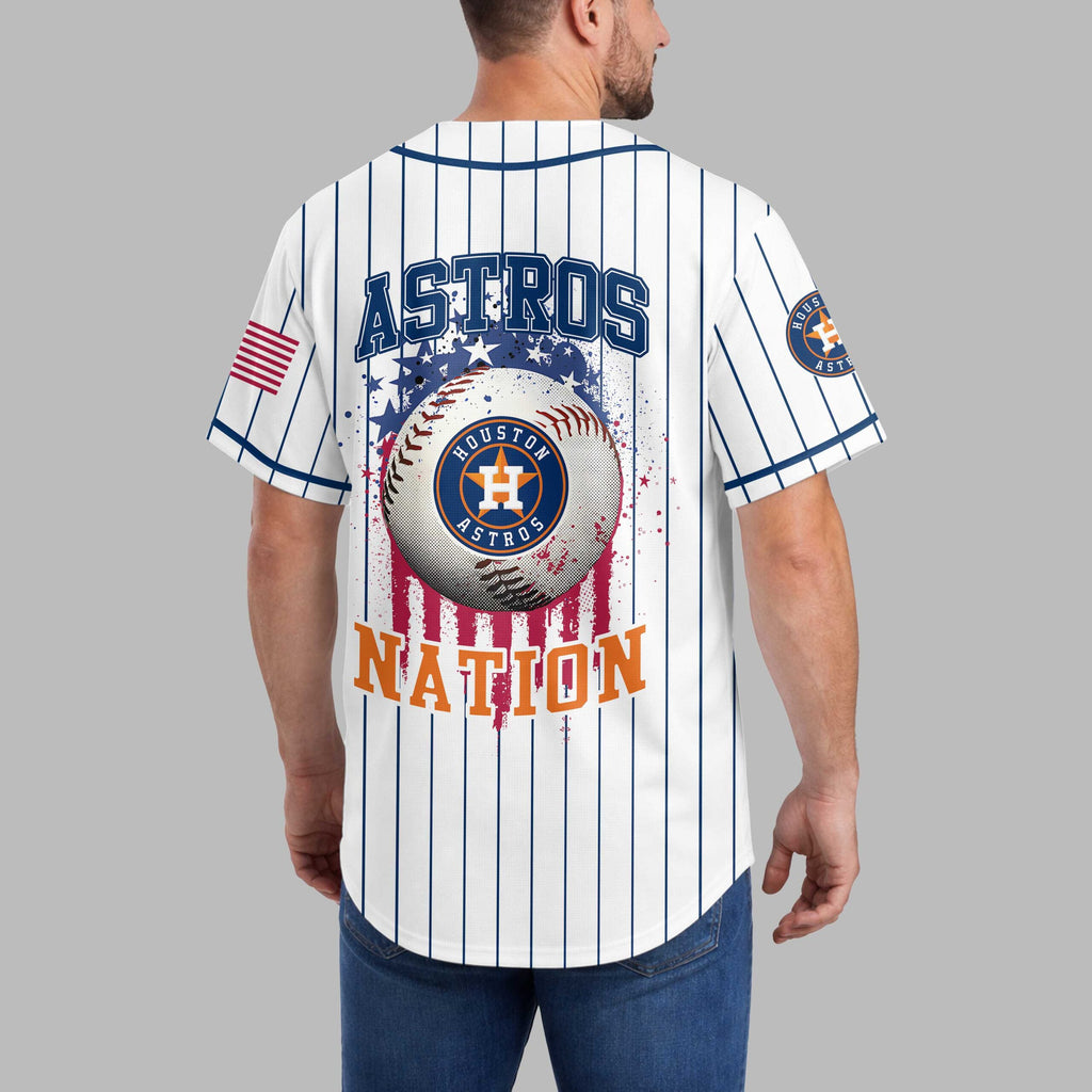 H.astros | M.l.b Usa Flag Edition Premium Baseball Jersey