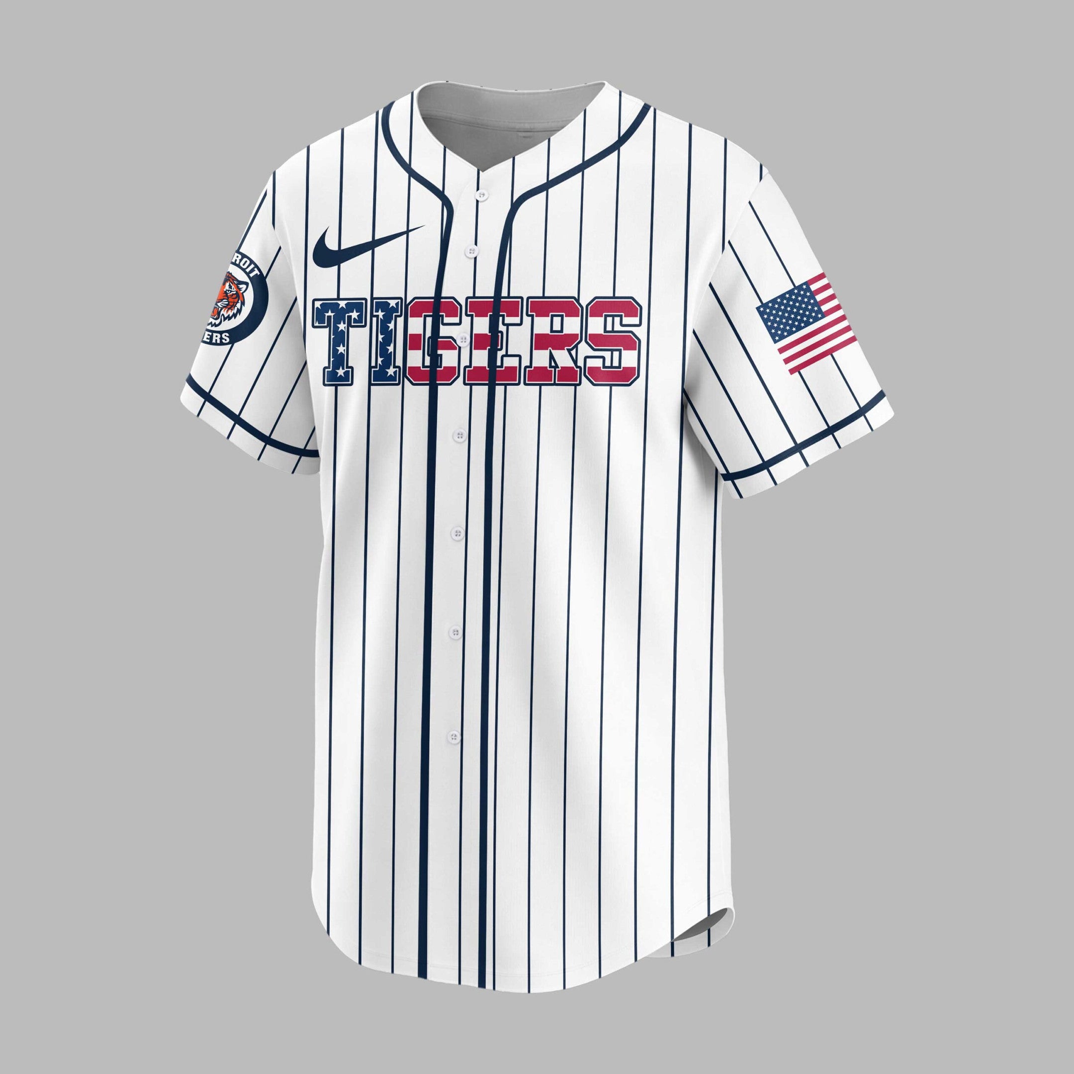 D.tigers | M.l.b Usa Flag Edition Premium Baseball Jersey