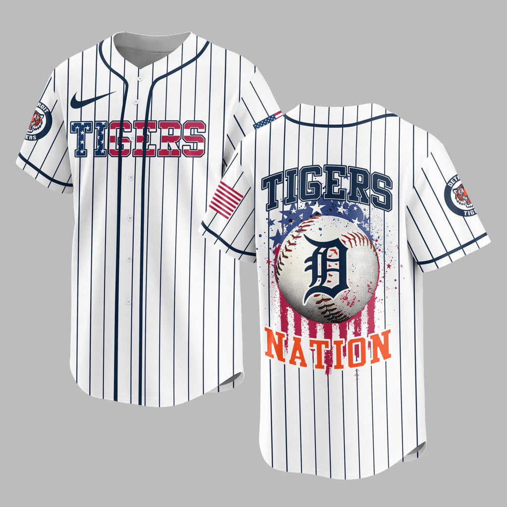 D.tigers | M.l.b Usa Flag Edition Premium Baseball Jersey