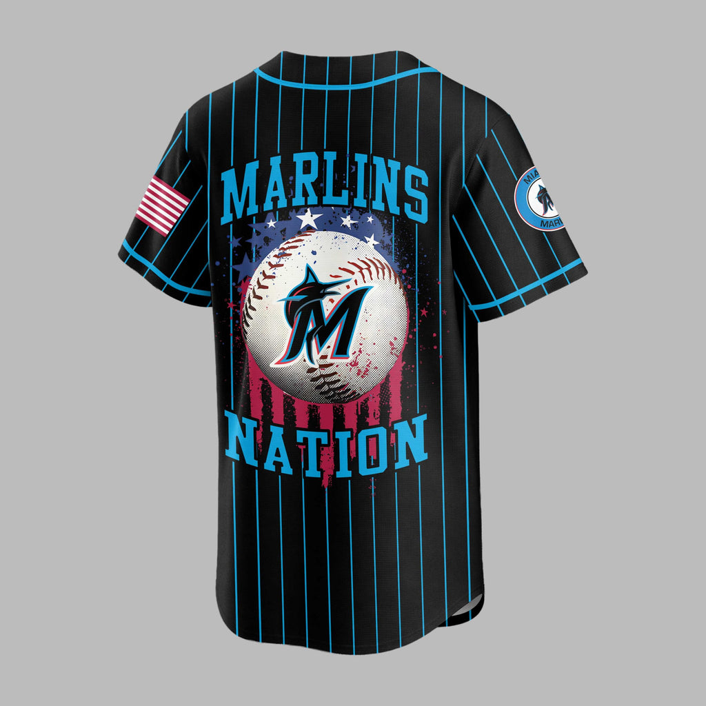 M.marlins | M.l.b Usa Flag Edition Premium Baseball Jersey