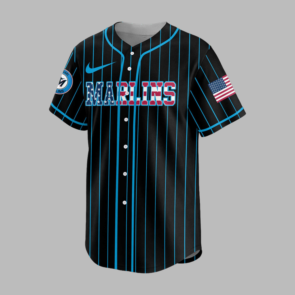 M.marlins | M.l.b Usa Flag Edition Premium Baseball Jersey
