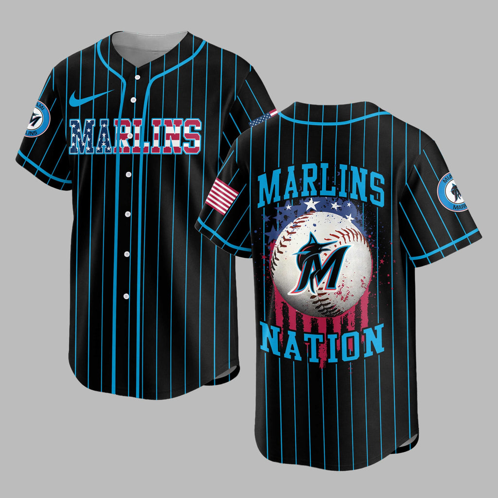 M.marlins | M.l.b Usa Flag Edition Premium Baseball Jersey