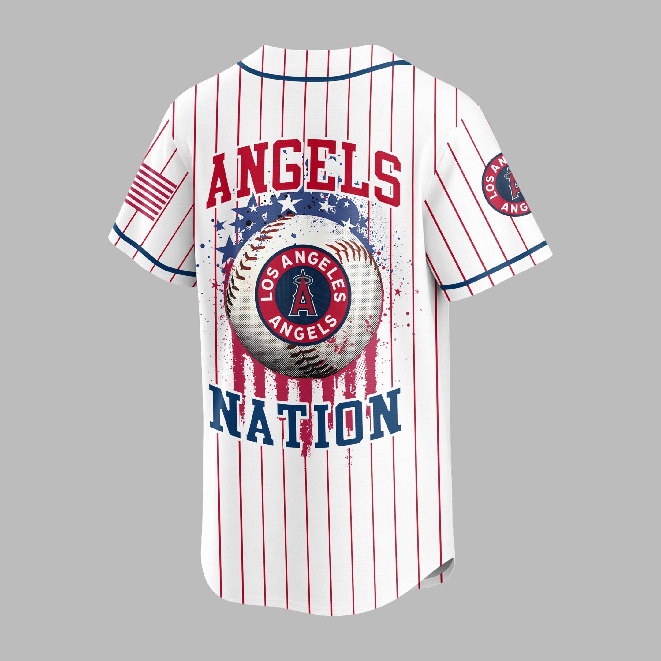 L.a.angels | M.l.b Usa Flag Edition Premium Baseball Jersey