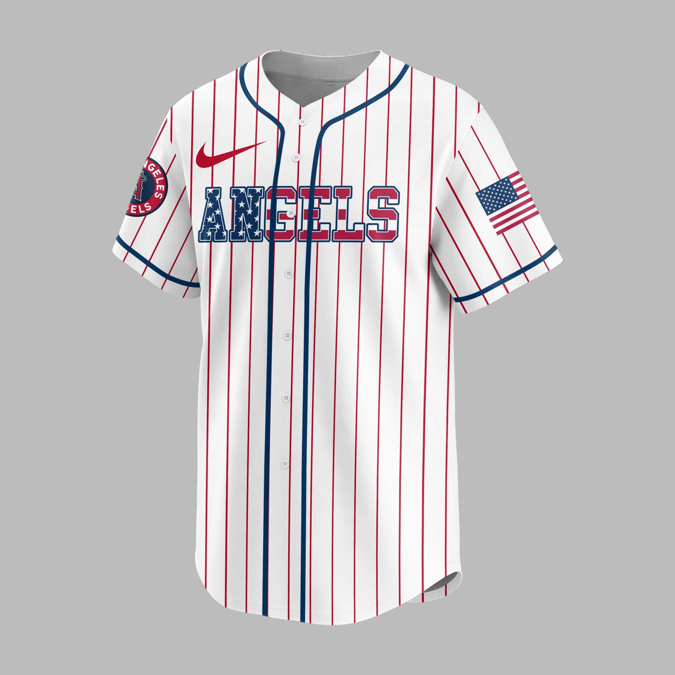 L.a.angels | M.l.b Usa Flag Edition Premium Baseball Jersey