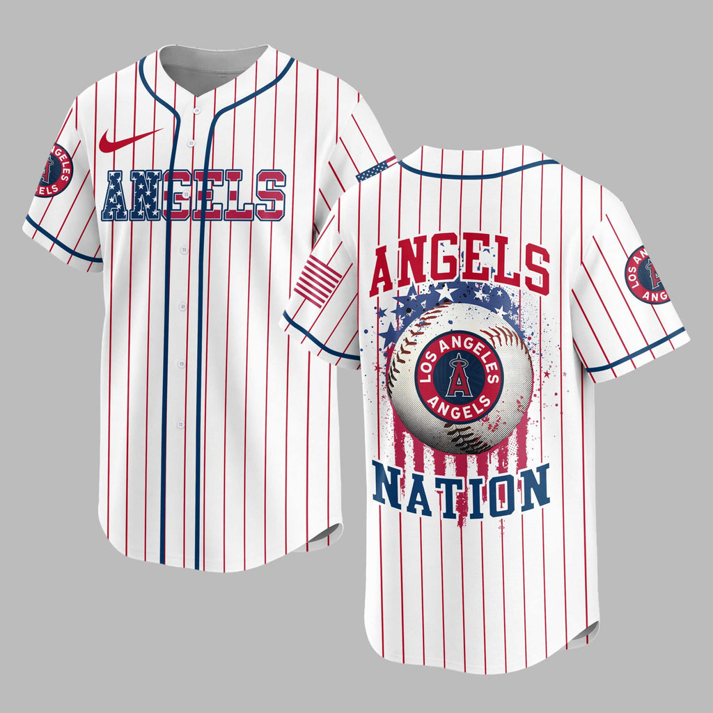 L.a.angels | M.l.b Usa Flag Edition Premium Baseball Jersey