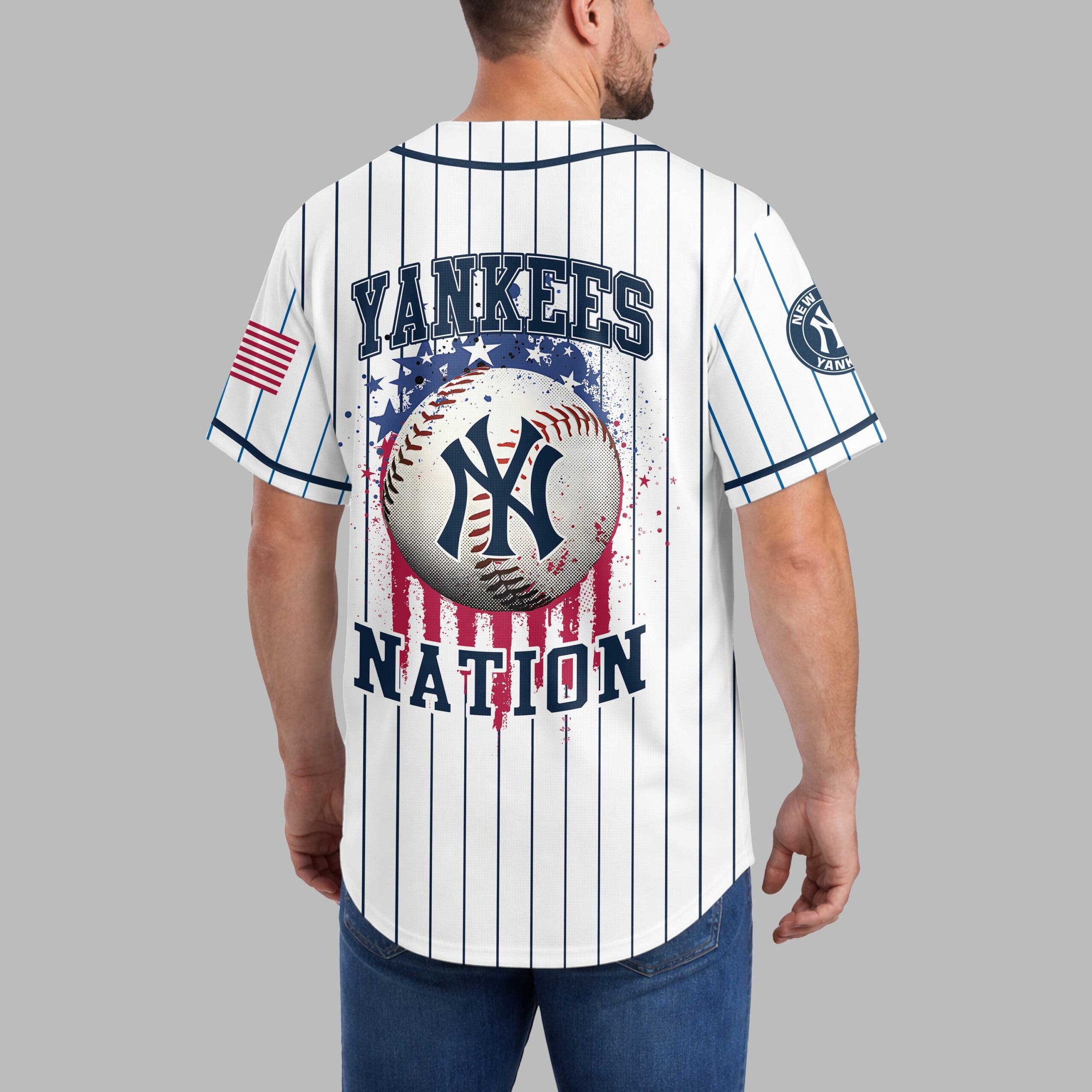 N.y.yankees | M.l.b Usa Flag Edition Premium Baseball Jersey