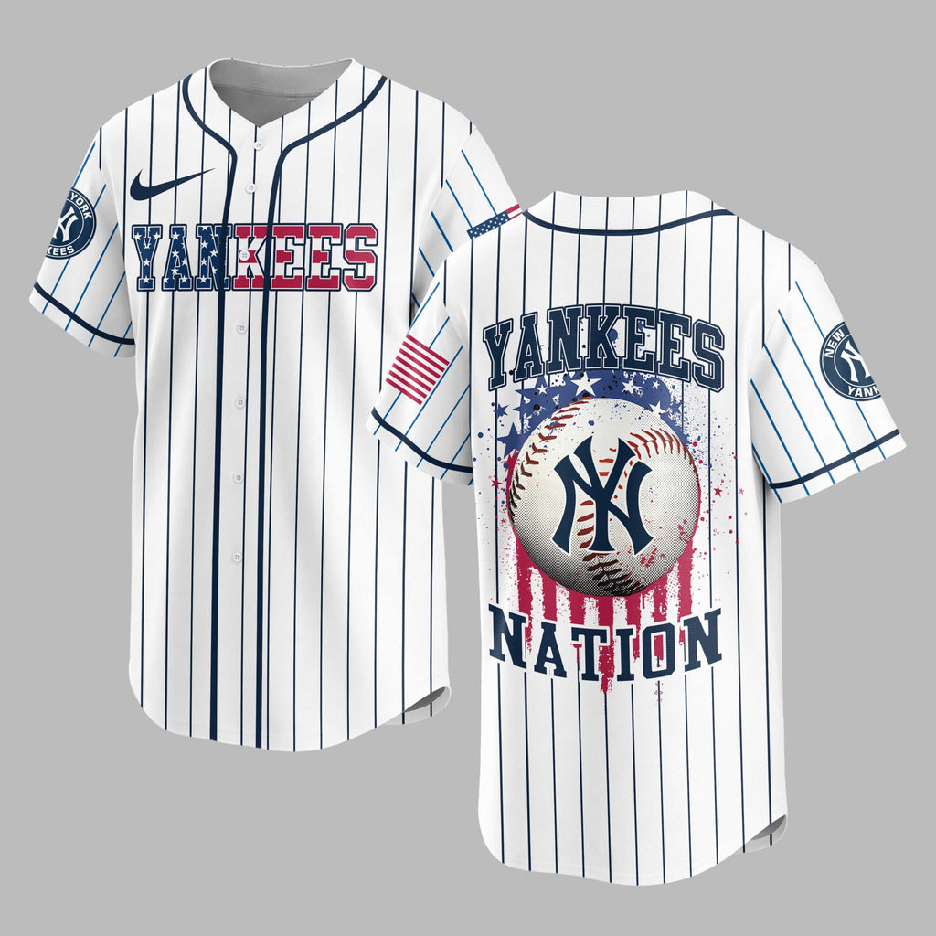 N.y.yankees | M.l.b Usa Flag Edition Premium Baseball Jersey