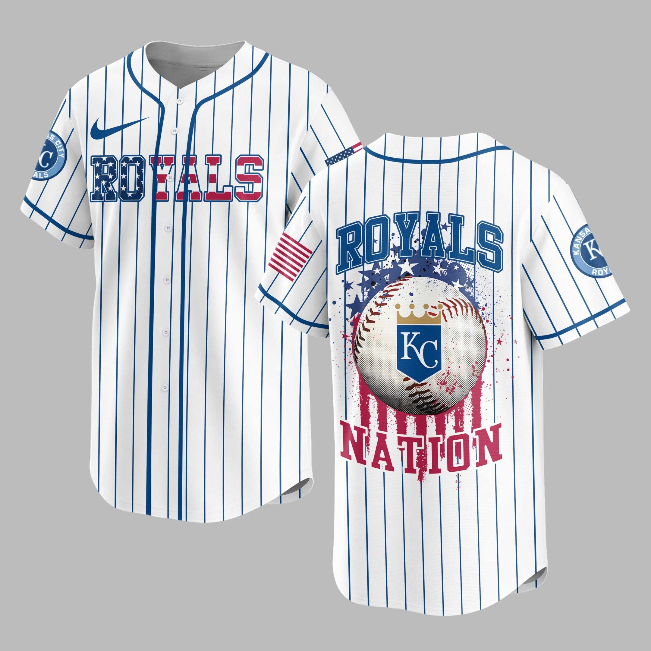 K.c.royals | M.l.b Usa Flag Edition Premium Baseball Jersey