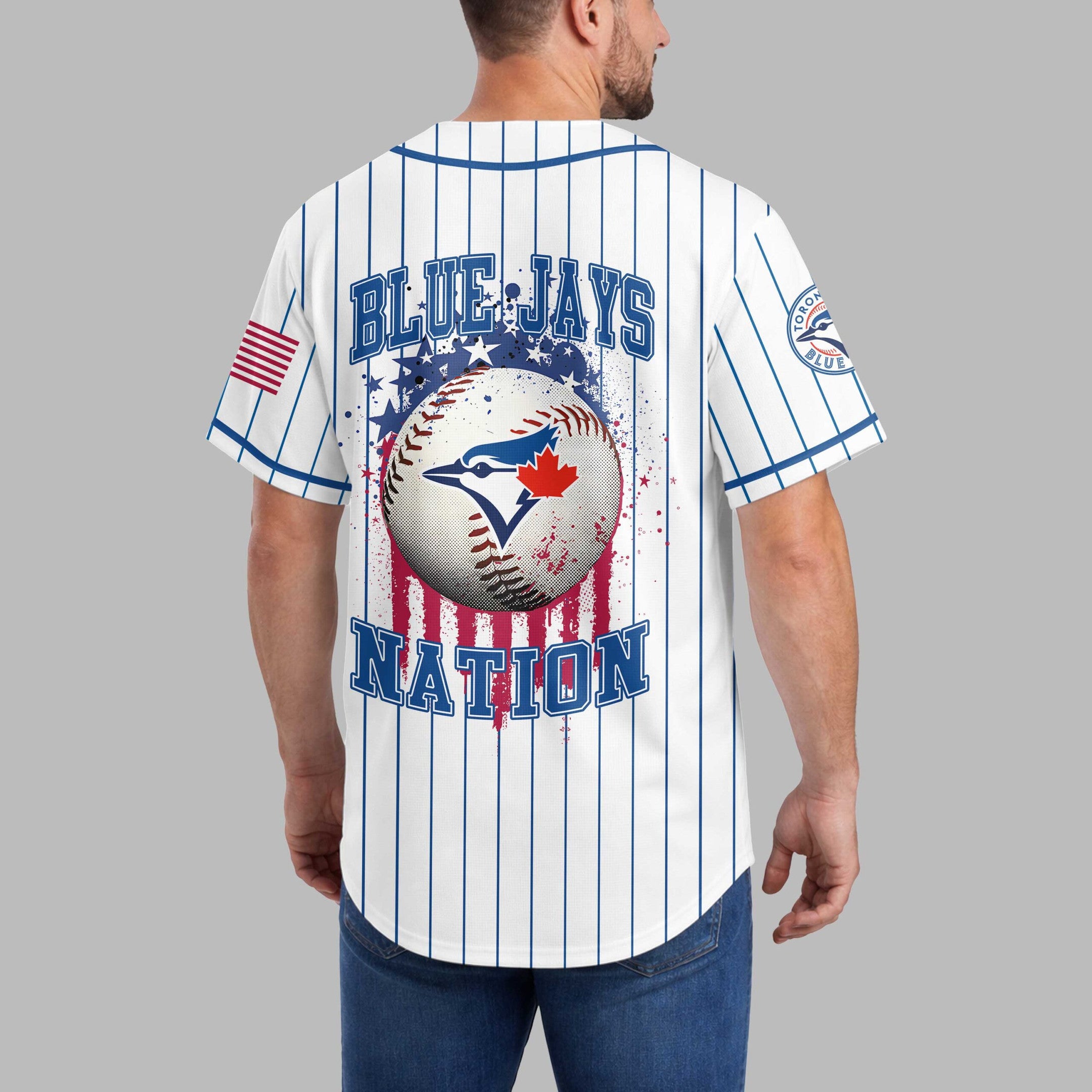 T.blue Jays | M.l.b Usa Flag Edition Premium Baseball Jersey