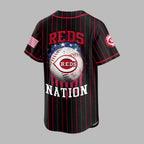 C.reds | M.l.b Usa Flag Edition Premium Baseball Jersey