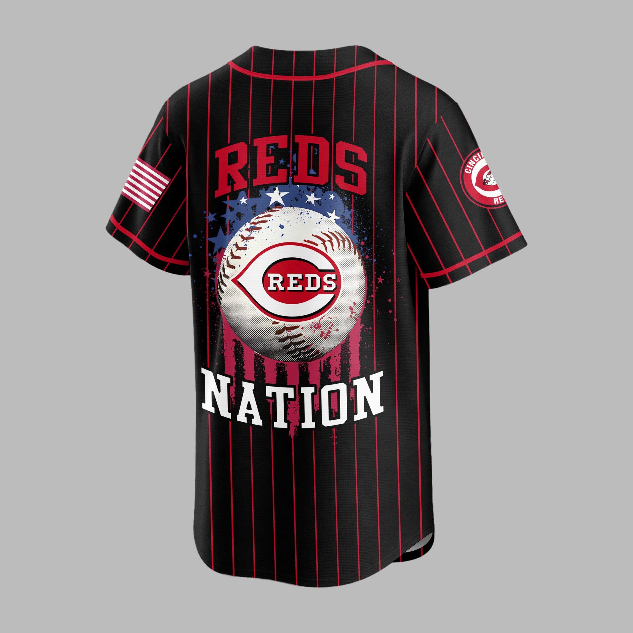 C.reds | M.l.b Usa Flag Edition Premium Baseball Jersey