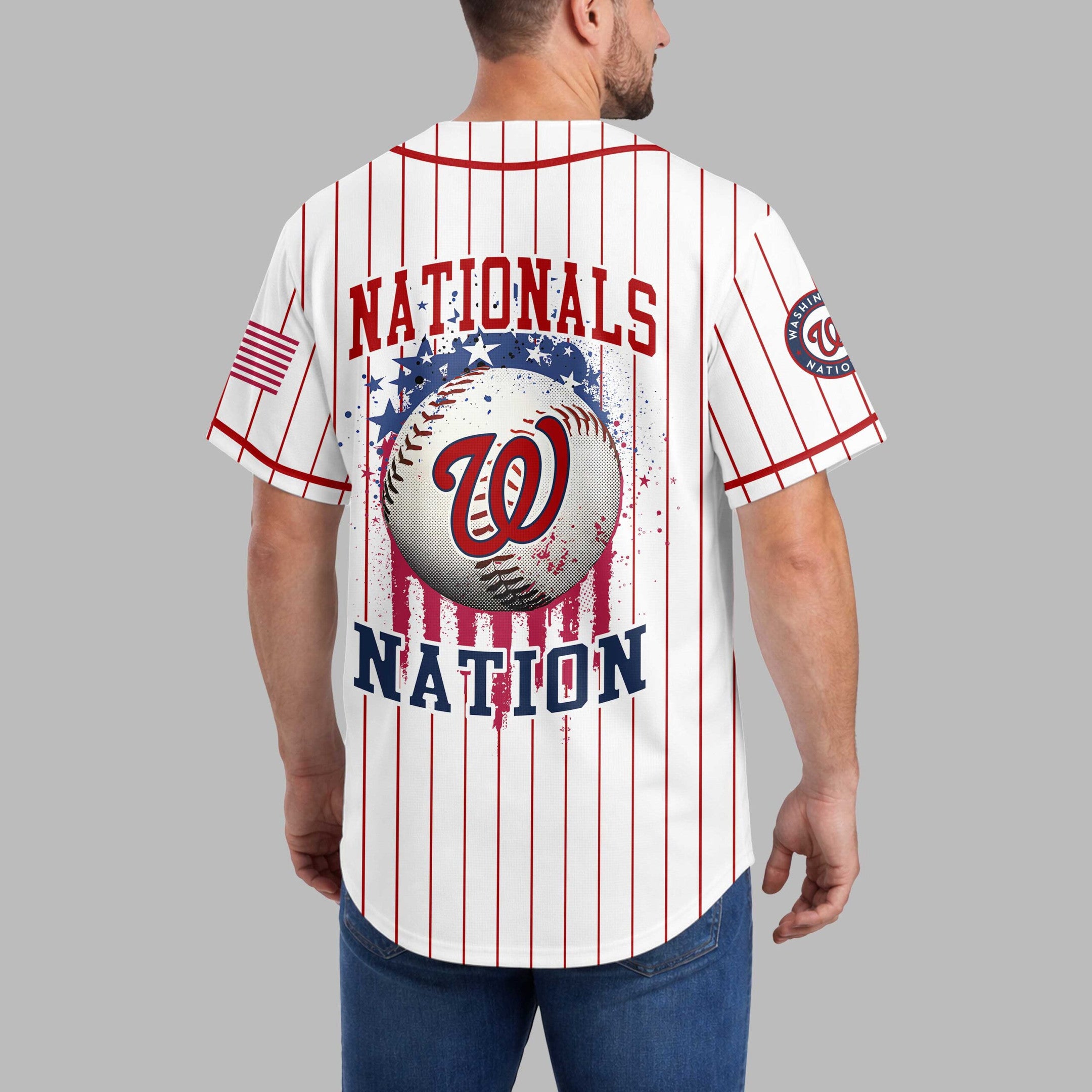 W.nationals | M.l.b Usa Flag Edition Premium Baseball Jersey