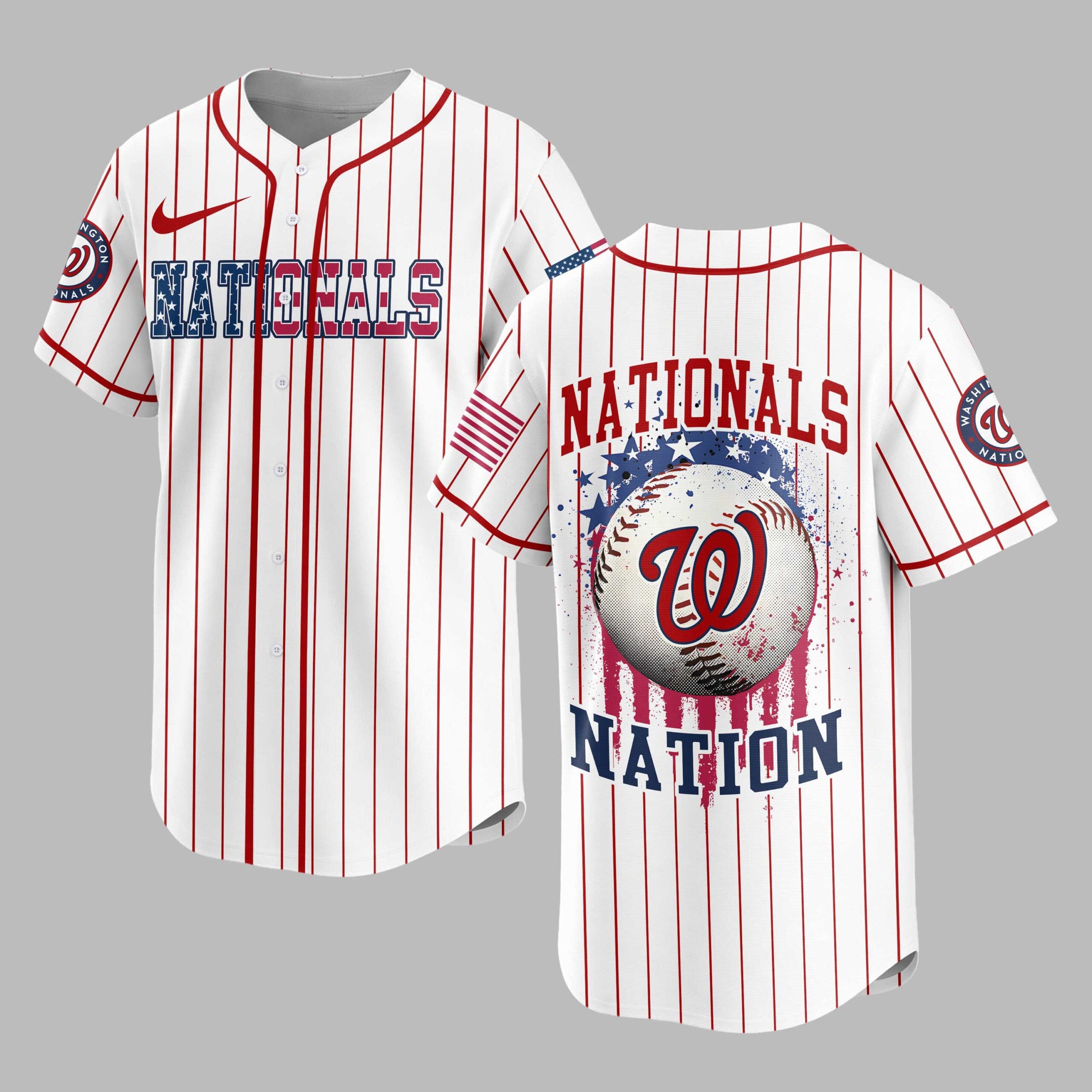 W.nationals | M.l.b Usa Flag Edition Premium Baseball Jersey