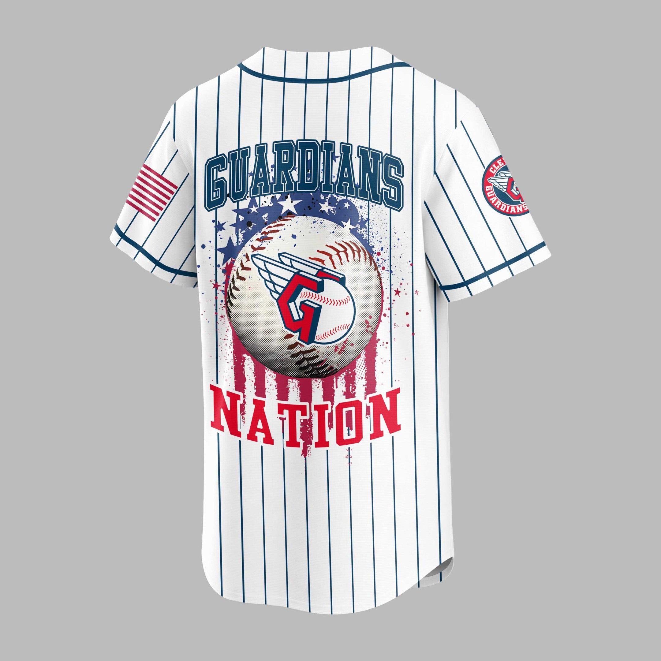 C.guardians | M.l.b Usa Flag Edition Premium Baseball Jersey