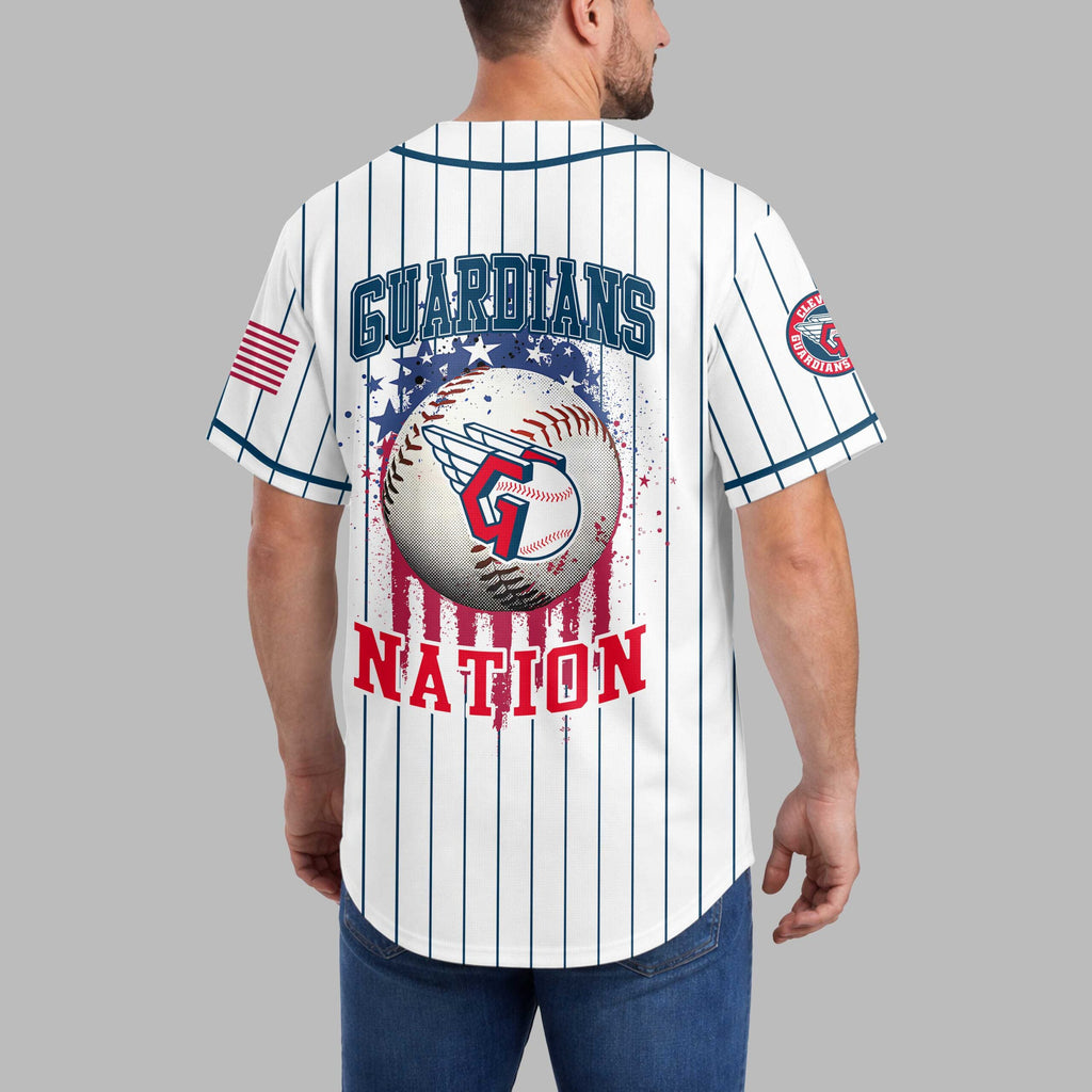 C.guardians | M.l.b Usa Flag Edition Premium Baseball Jersey