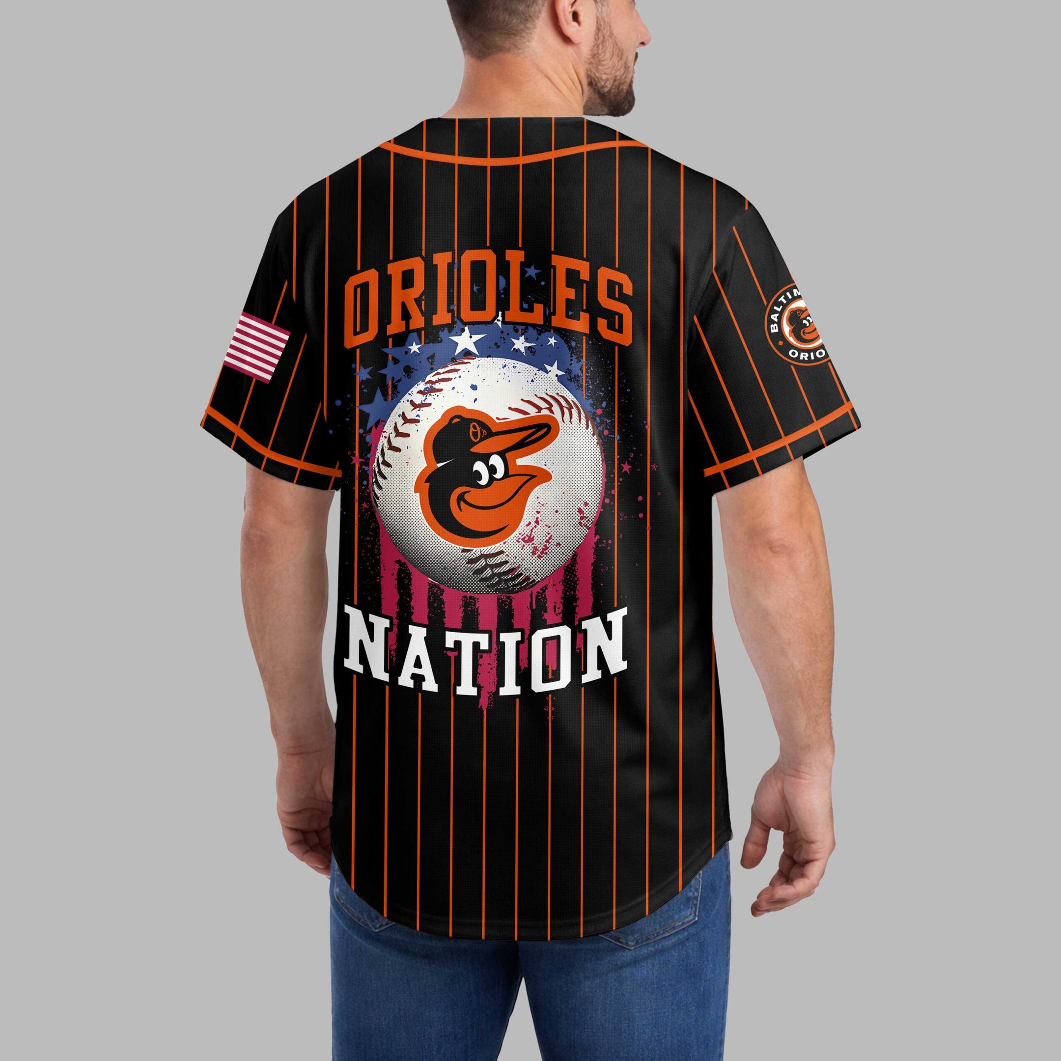 B.orioles | M.l.b Usa Flag Edition Premium Baseball Jersey