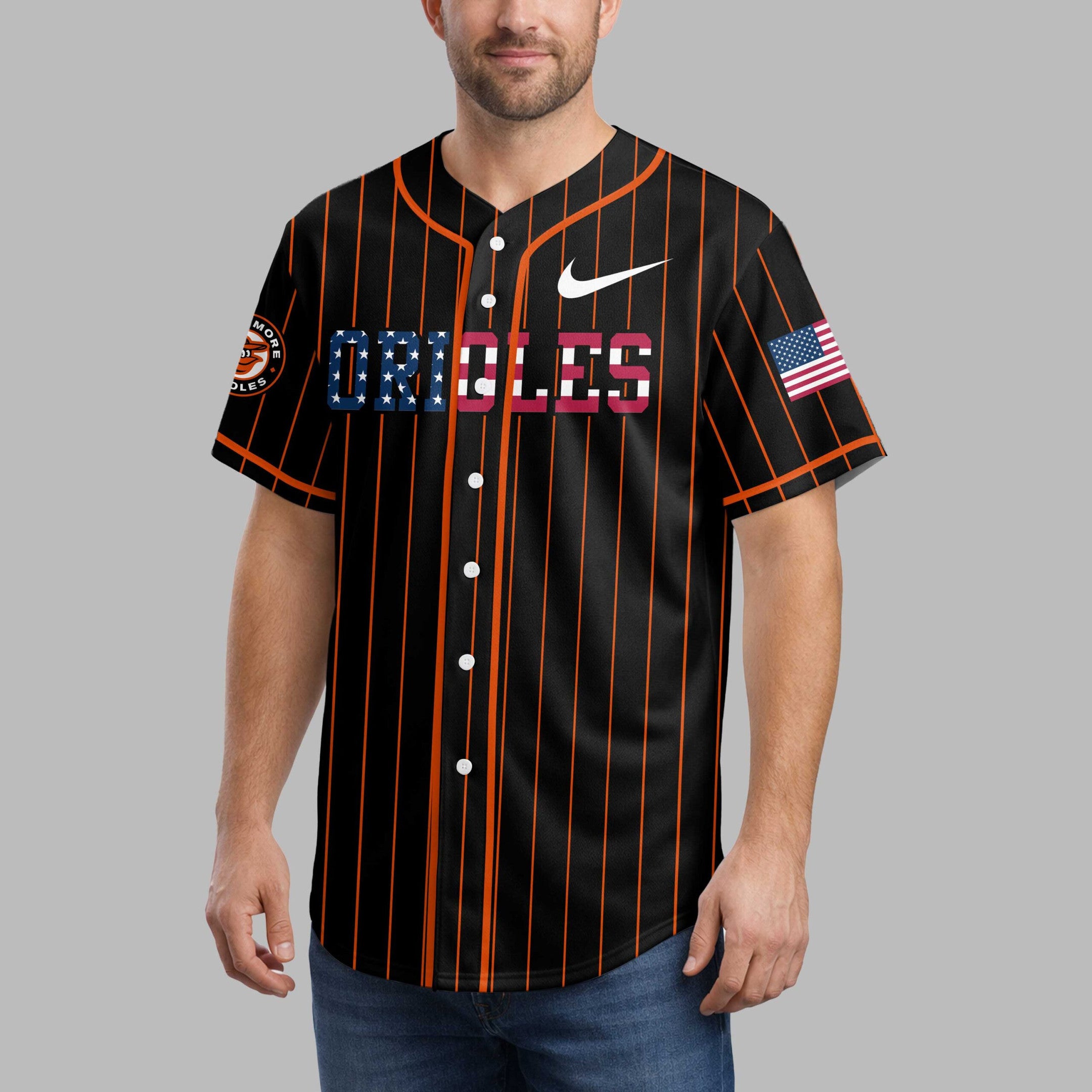 B.orioles | M.l.b Usa Flag Edition Premium Baseball Jersey