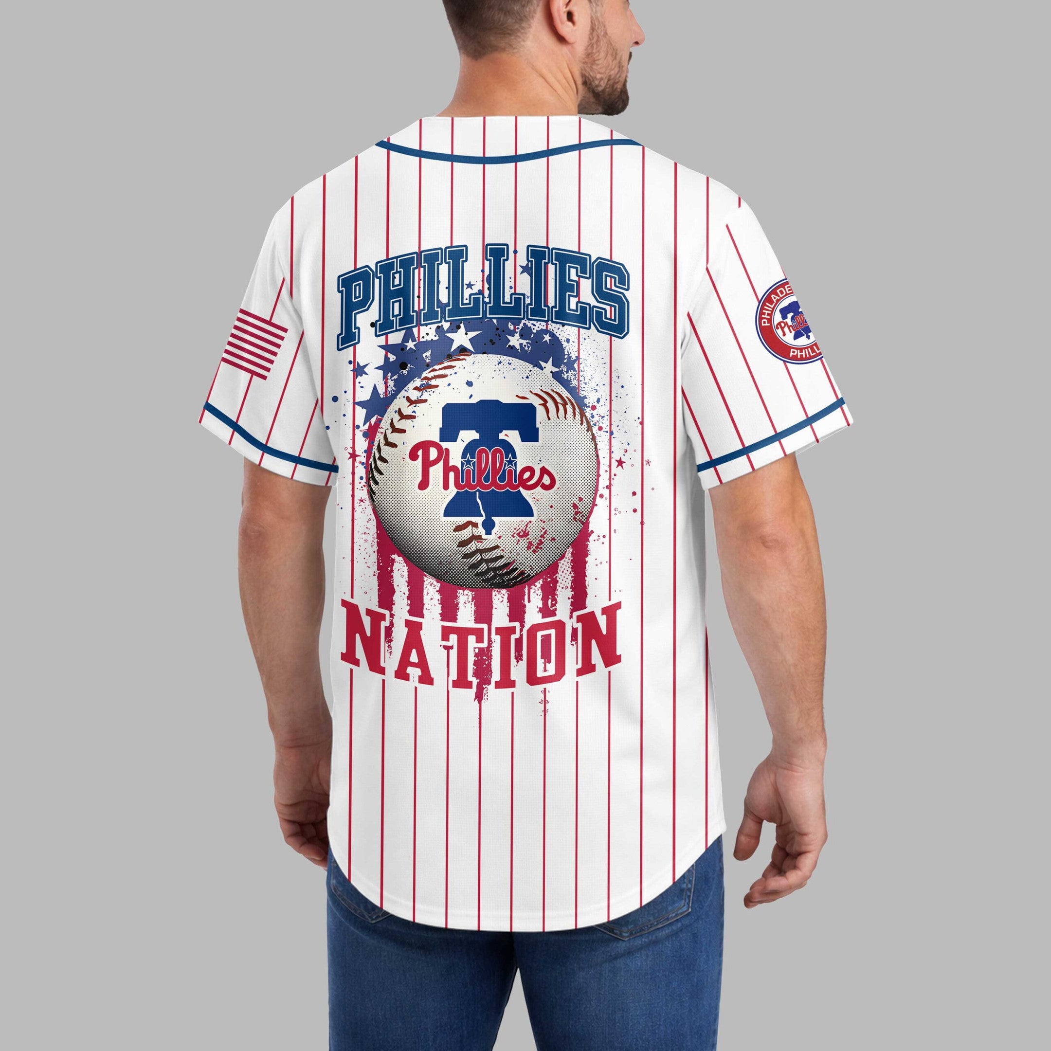 P.phillies | M.l.b Usa Flag Edition Premium Baseball Jersey