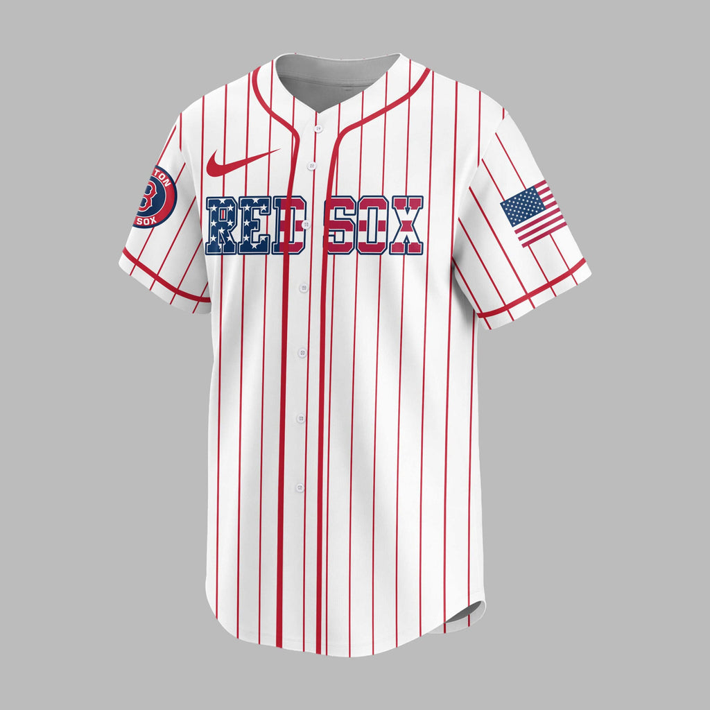B.red Sox | M.l.b Usa Flag Edition Premium Baseball Jersey