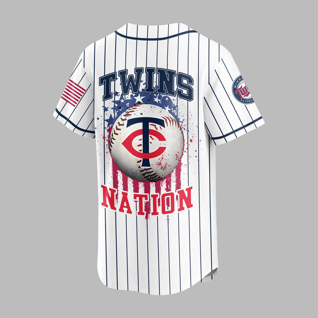 M.twins | M.l.b Usa Flag Edition Premium Baseball Jersey