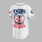 M.twins | M.l.b Usa Flag Edition Premium Baseball Jersey