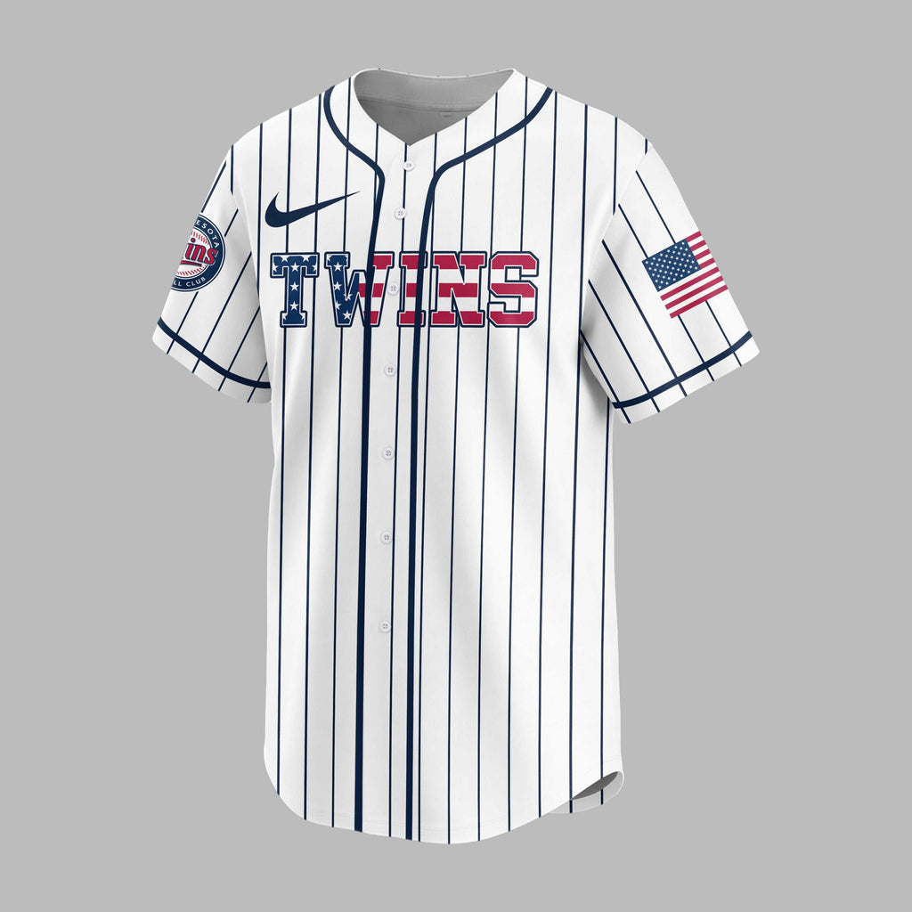 M.twins | M.l.b Usa Flag Edition Premium Baseball Jersey