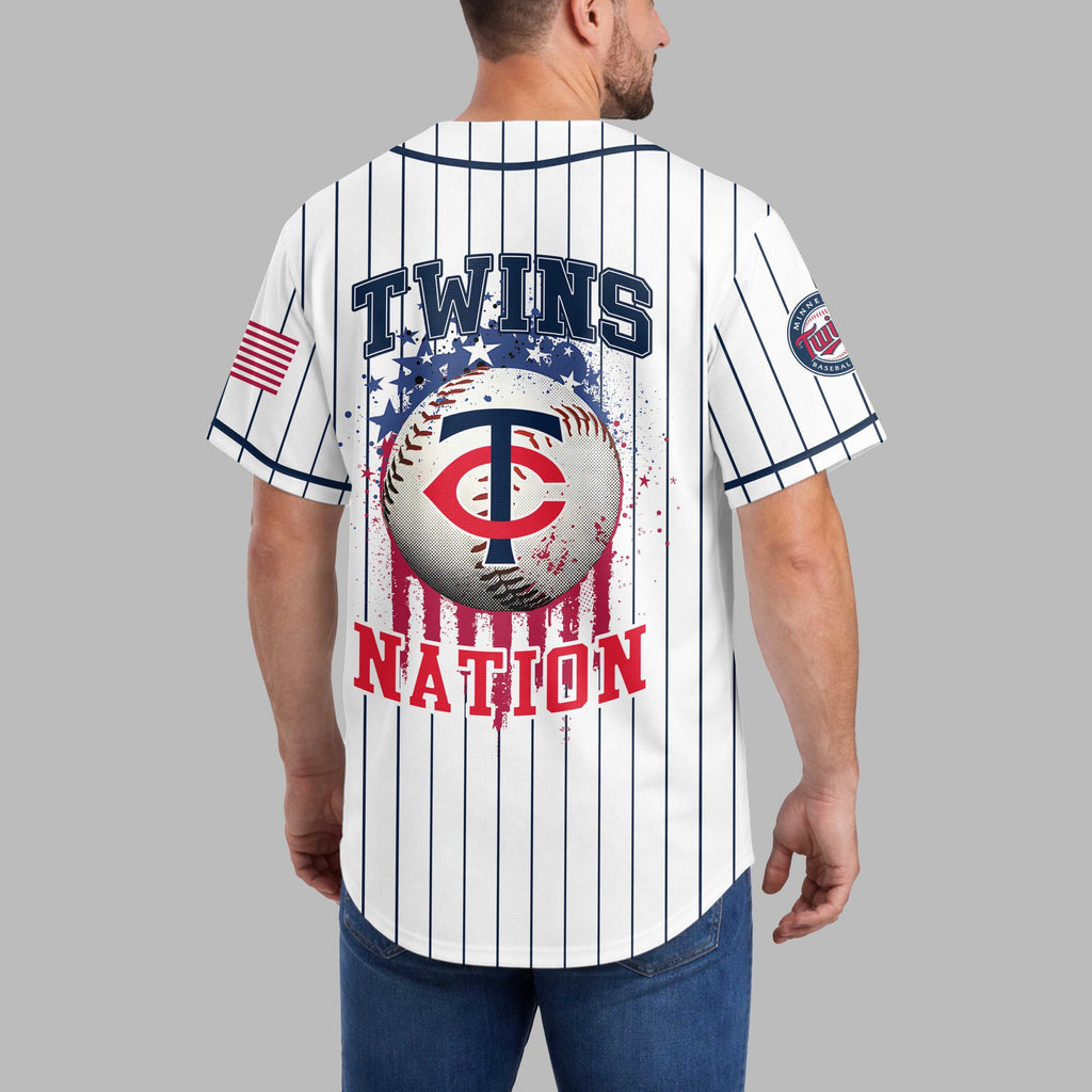 M.twins | M.l.b Usa Flag Edition Premium Baseball Jersey