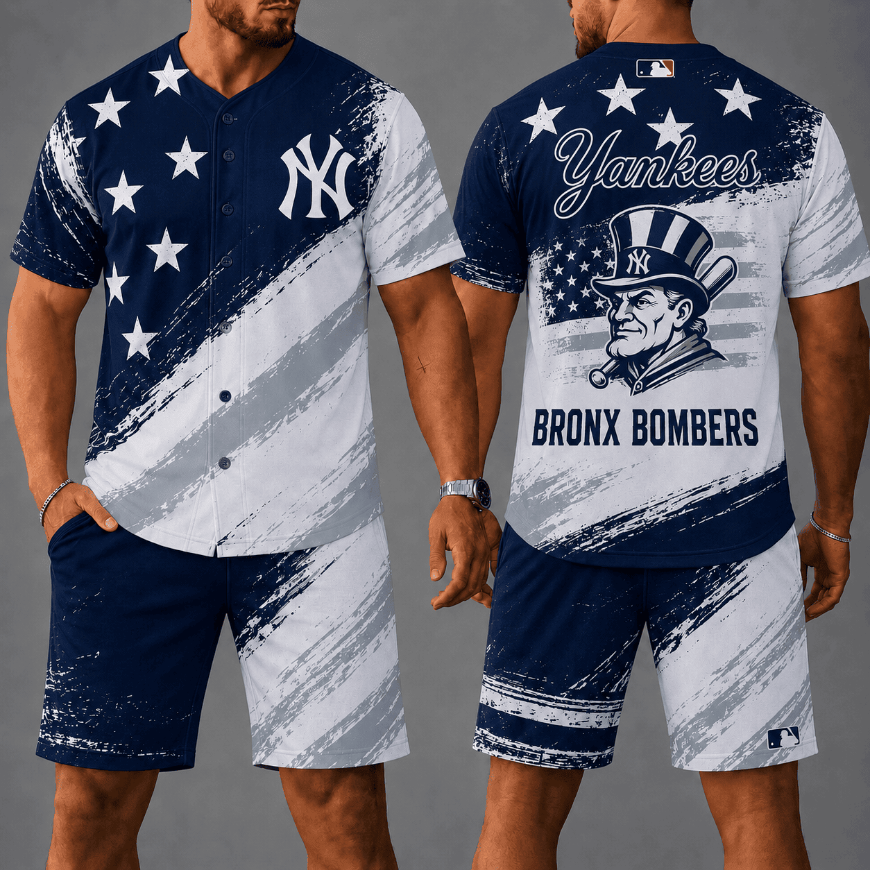 N.y.yankees | Premium M.L.B Star Spirit Jersey Shorts Set