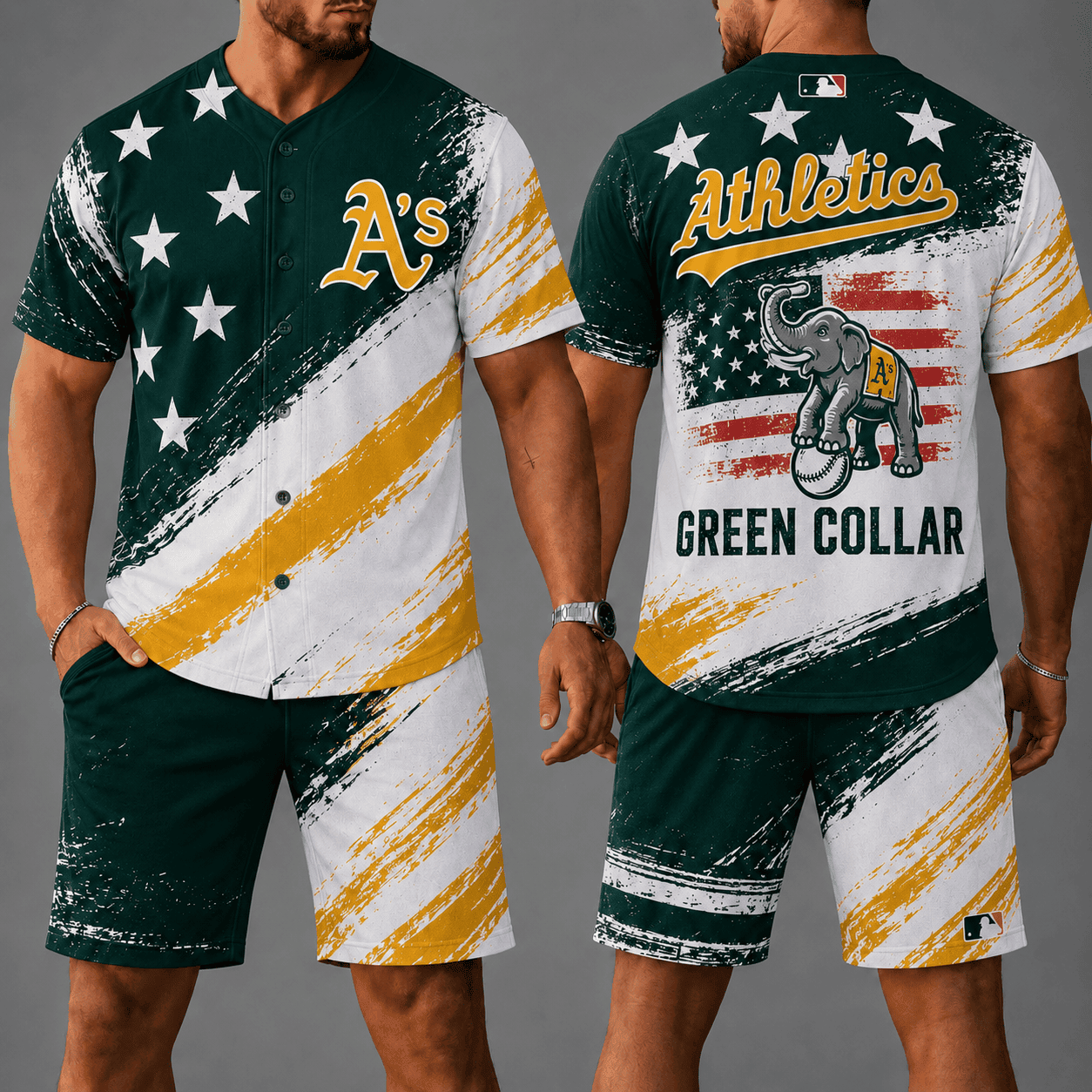 O.athletics | Premium M.L.B Star Spirit Jersey Shorts Set