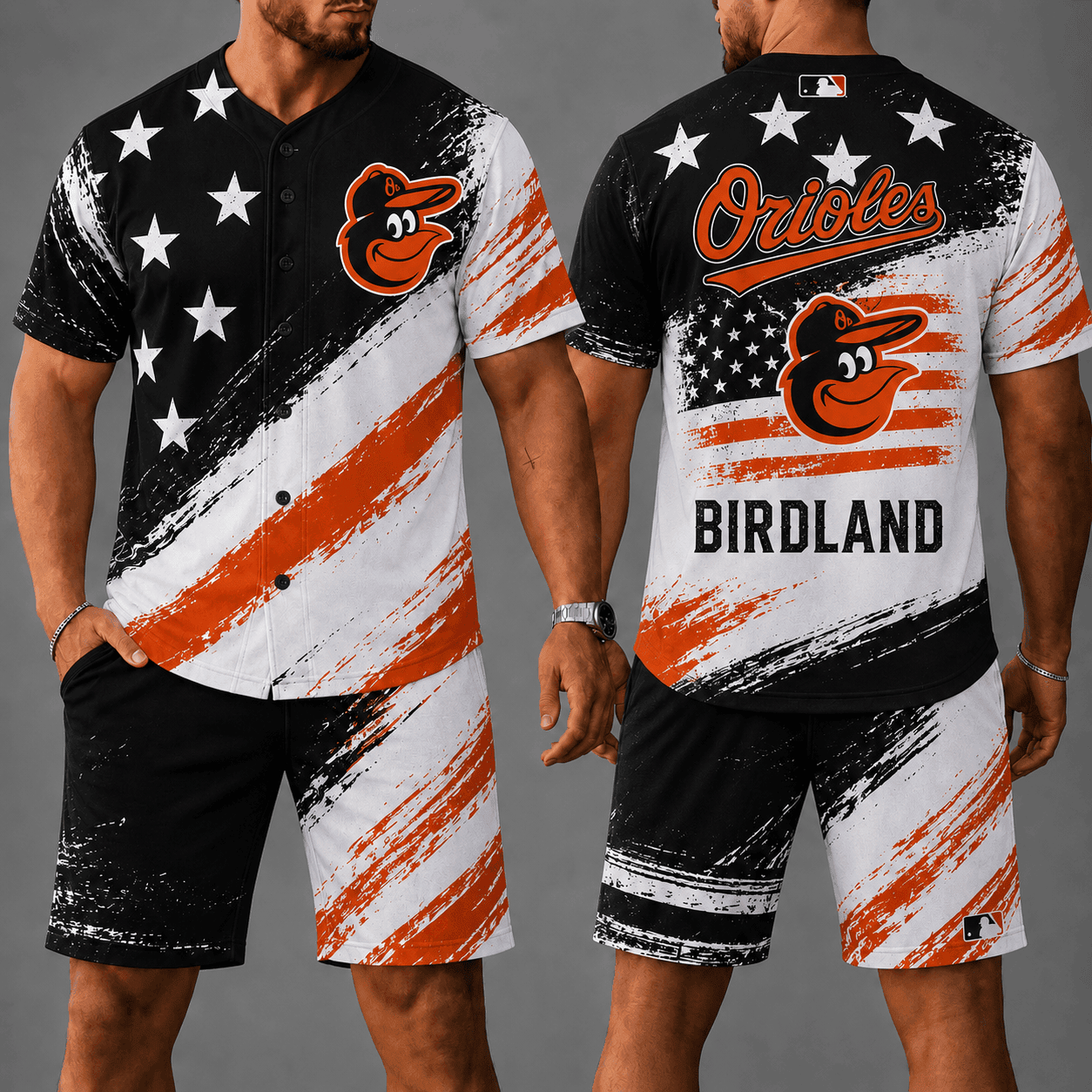 B.orioles | Premium M.L.B Star Spirit Jersey Shorts Set