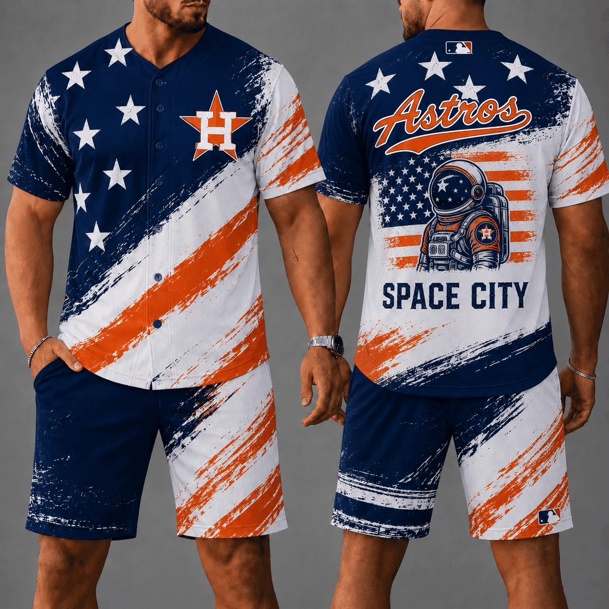 H.astros | Premium M.L.B Star Spirit Jersey Shorts Set