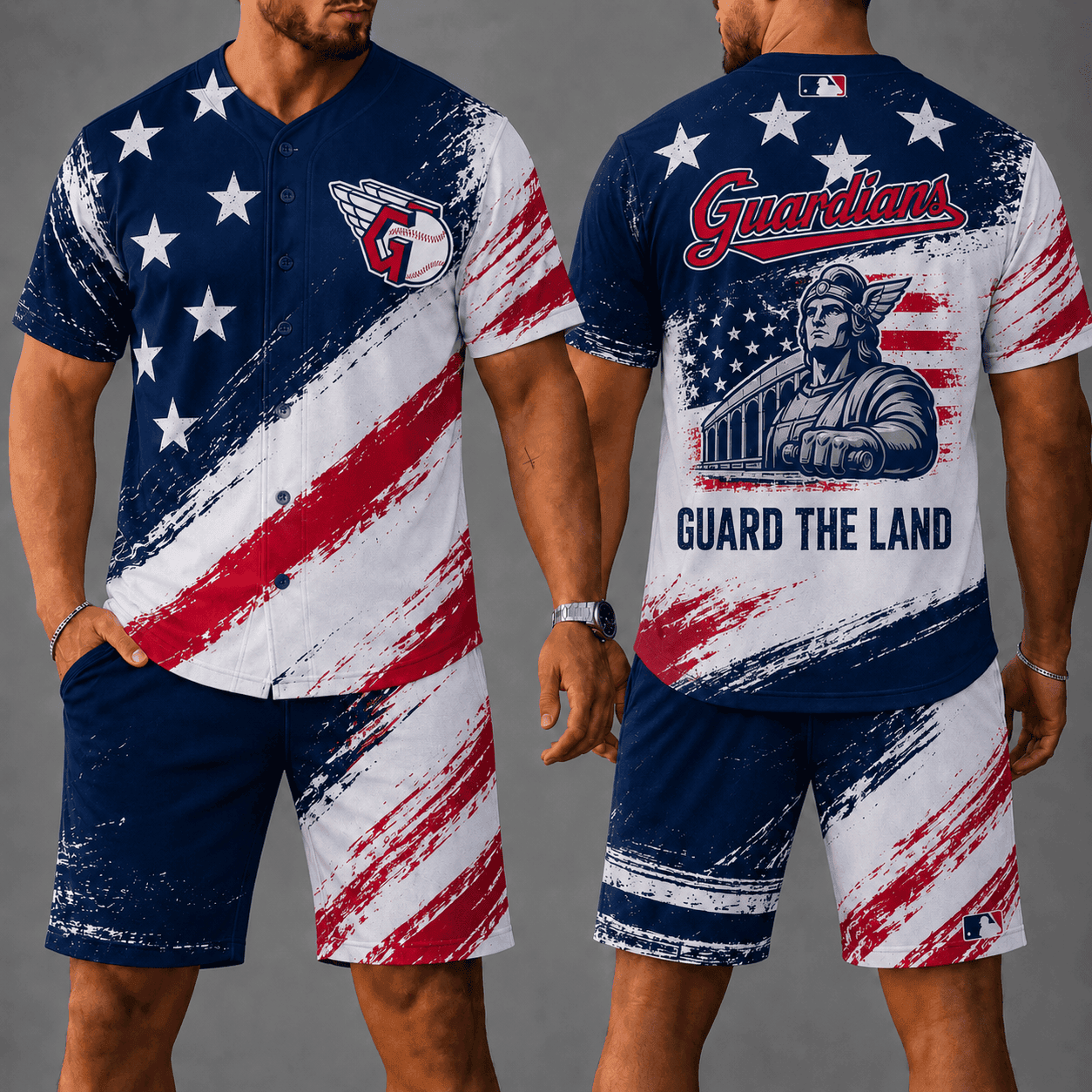 C.guardians | Premium M.L.B Star Spirit Jersey Shorts Set