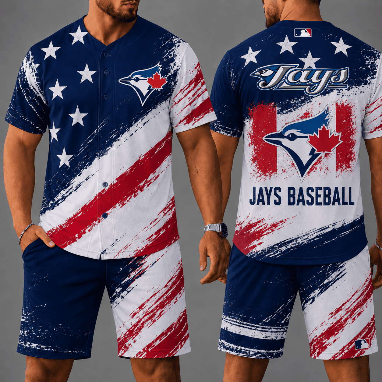 T.blue Jays | Premium M.L.B Star Spirit Jersey Shorts Set