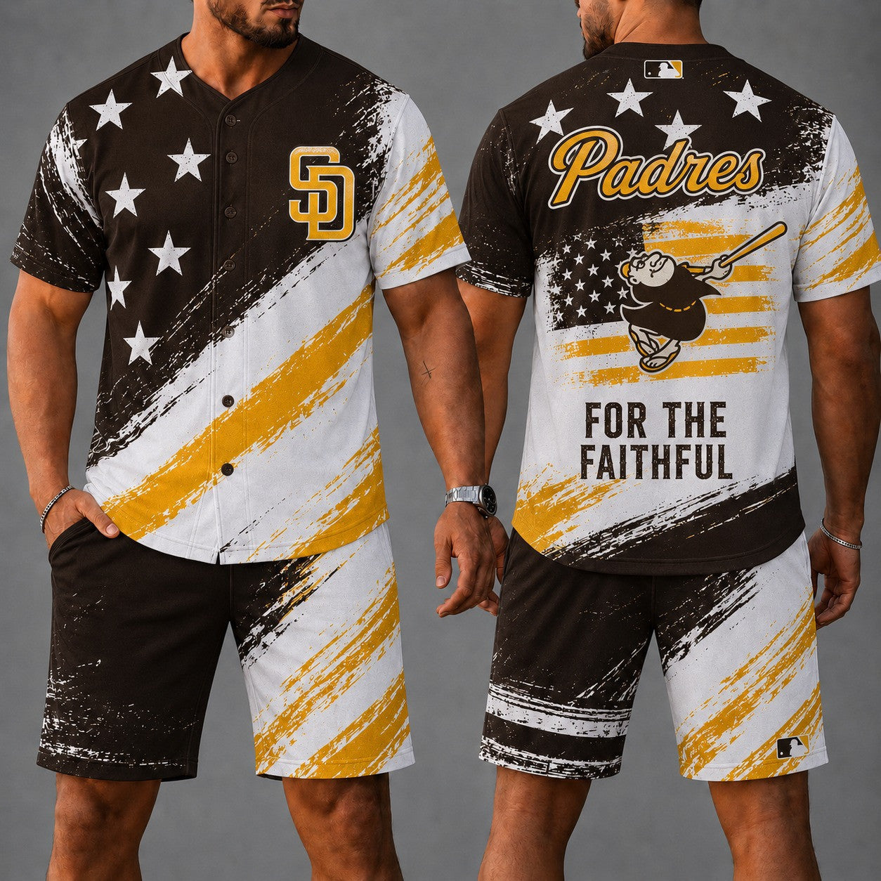 S.d.padres | Premium M.L.B Star Spirit Jersey Shorts Set