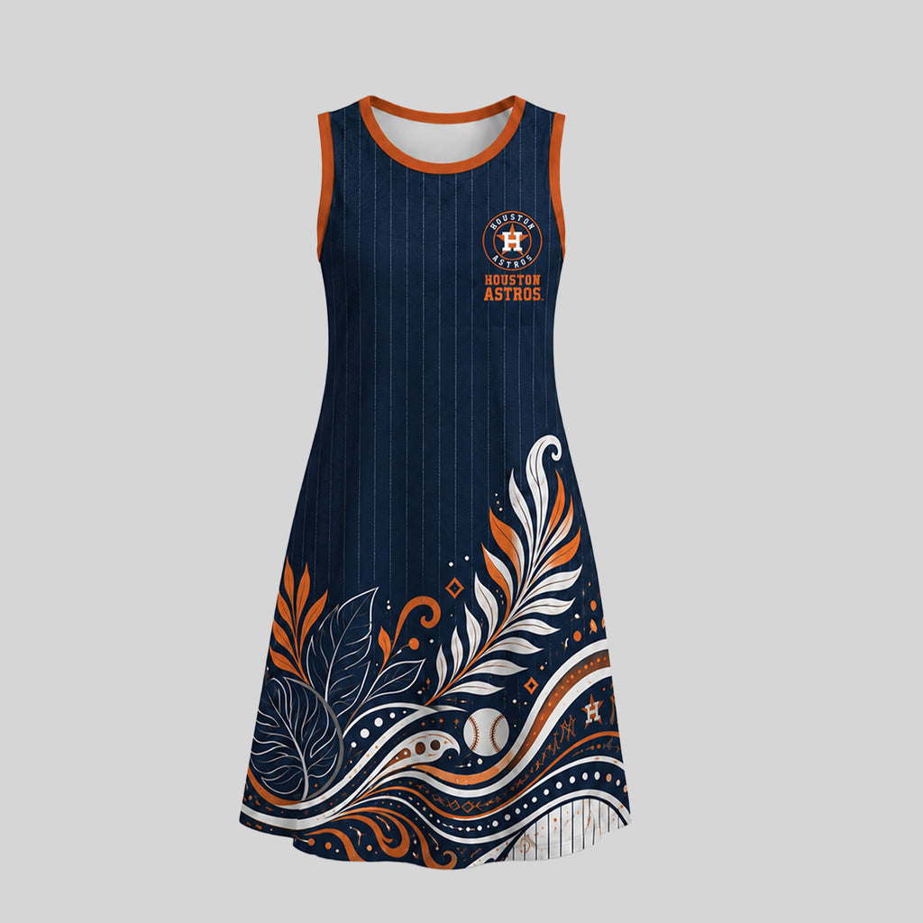 H.astros | Premium M.l.b Floral Dress Td
