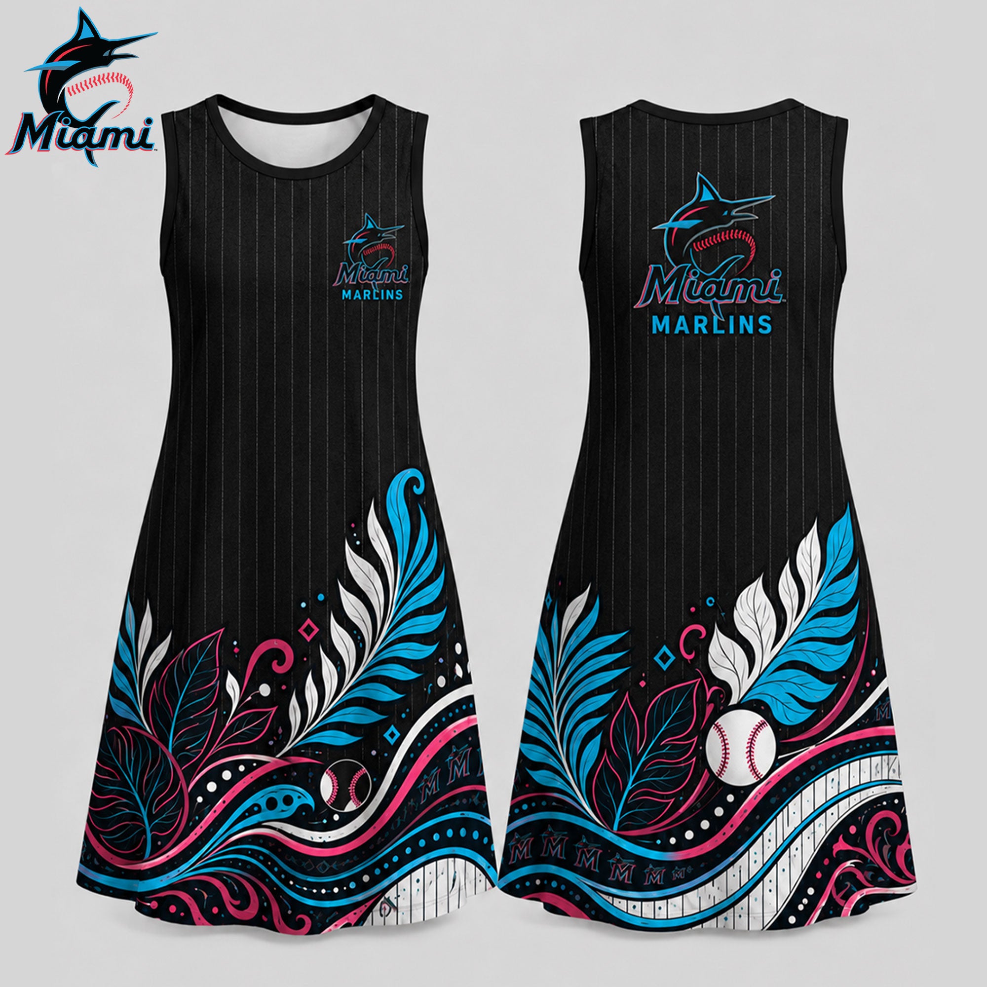 M.marlins | Premium M.l.b Floral Dress Td