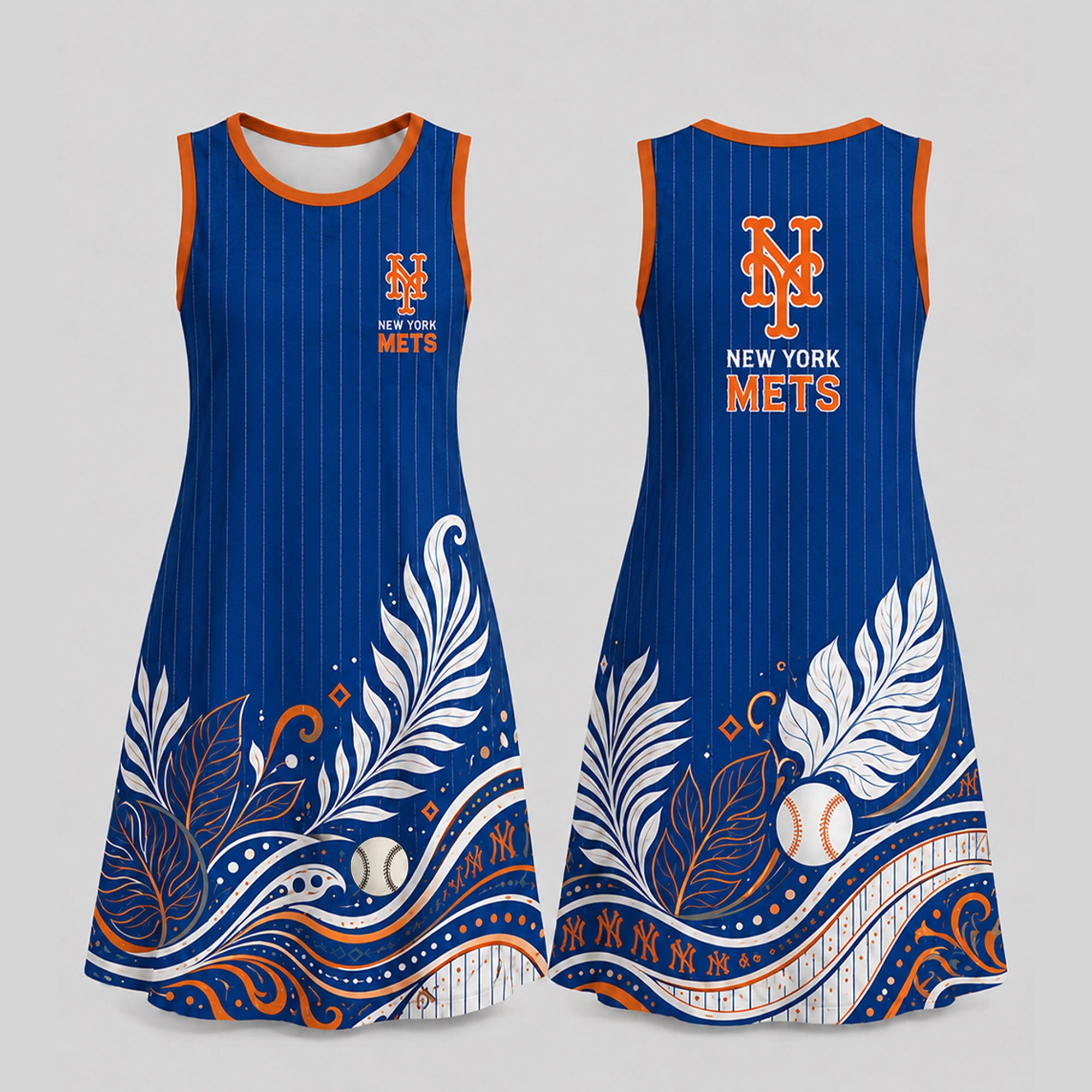 N.y.mets | Premium M.l.b Floral Dress Td