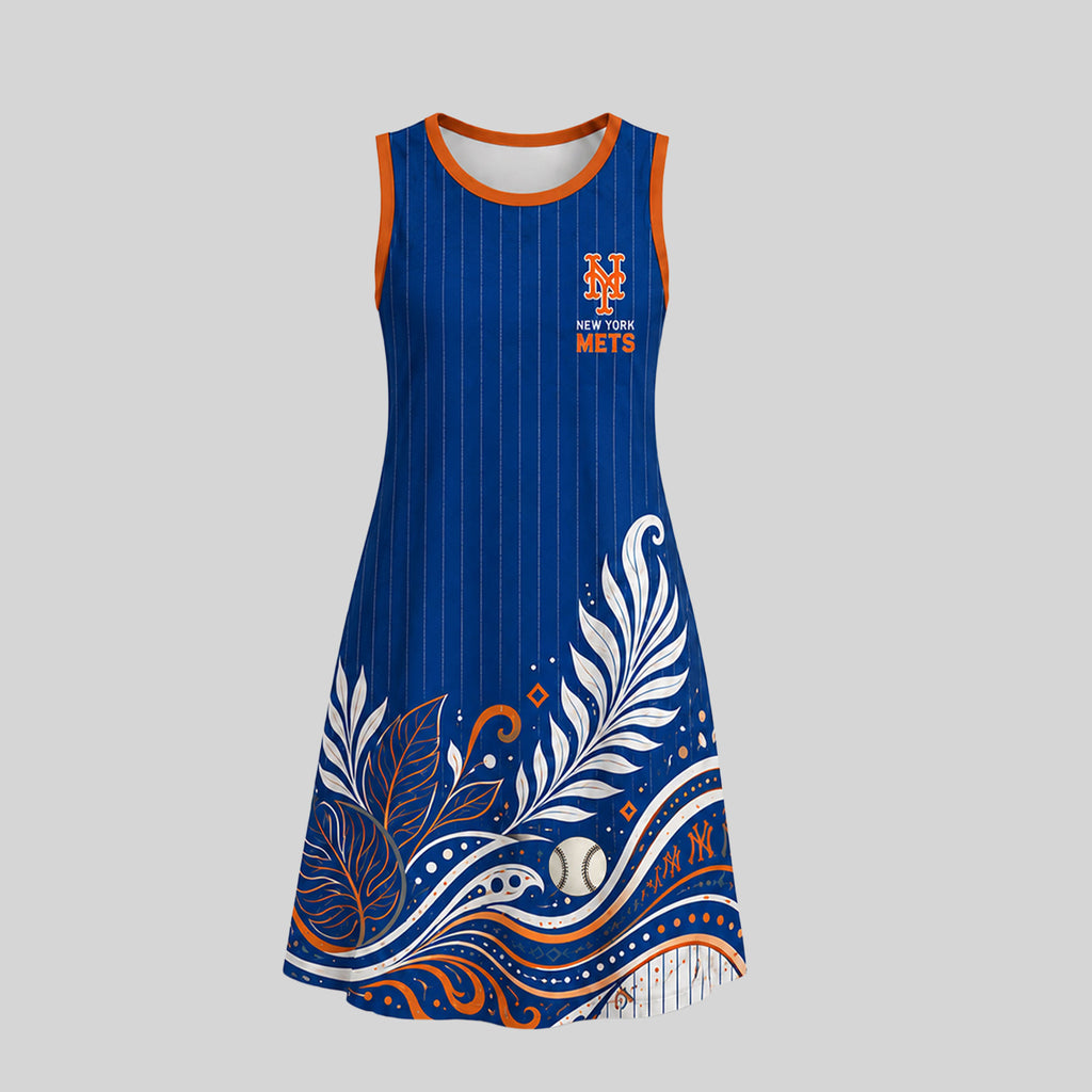 N.y.mets | Premium M.l.b Floral Dress Td