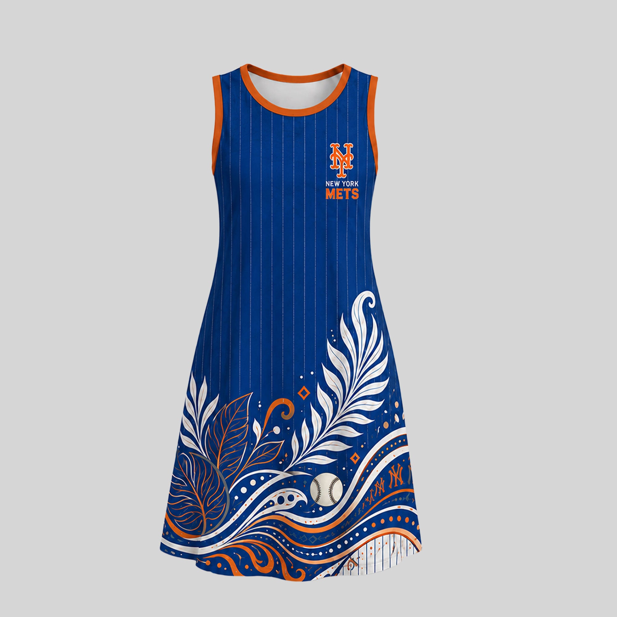 N.y.mets | Premium M.l.b Floral Dress Td