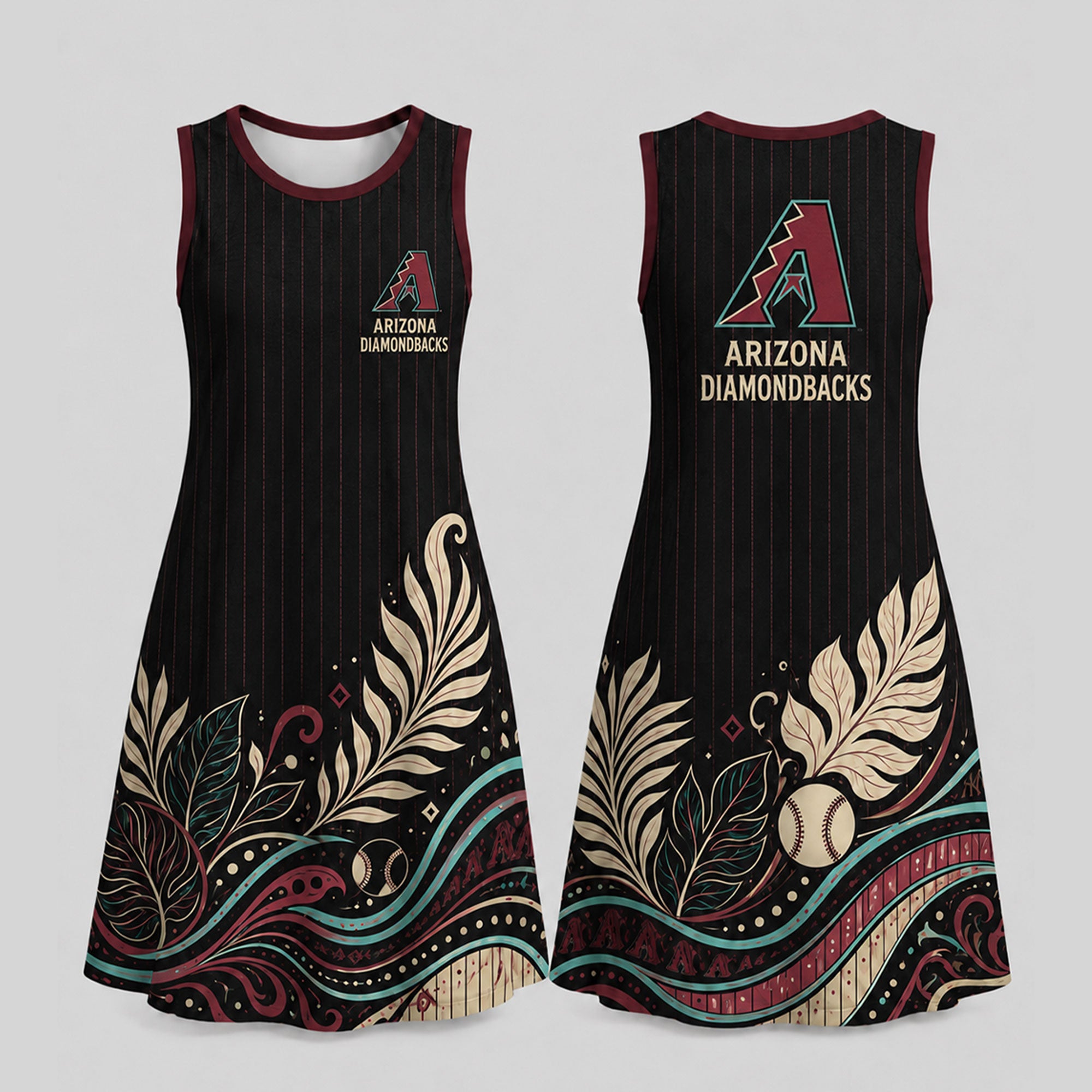 A.diamondbacks | Premium M.l.b Floral Dress Td