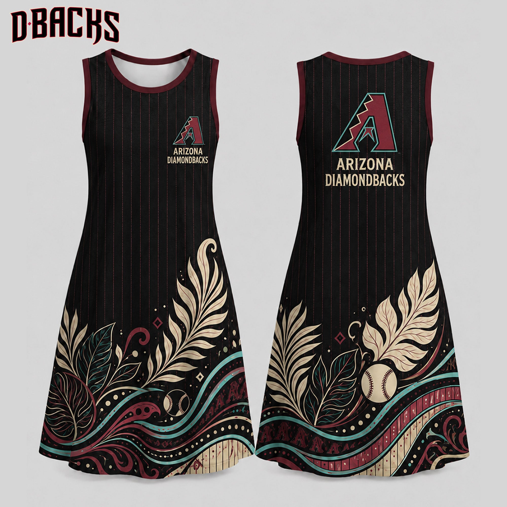A.diamondbacks | Premium M.l.b Floral Dress Td